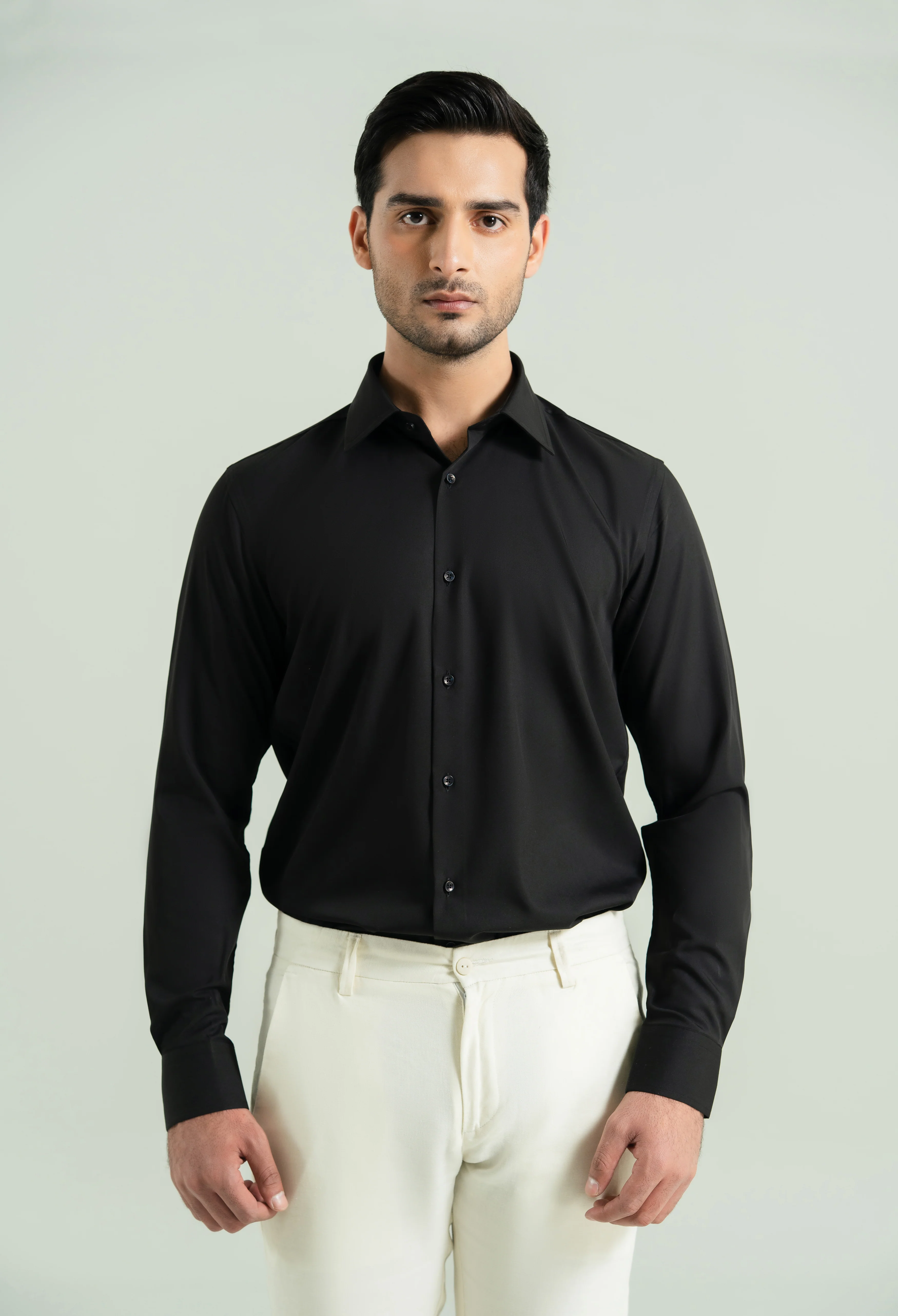 Jet Black Semi Formal Shirt - Image 6