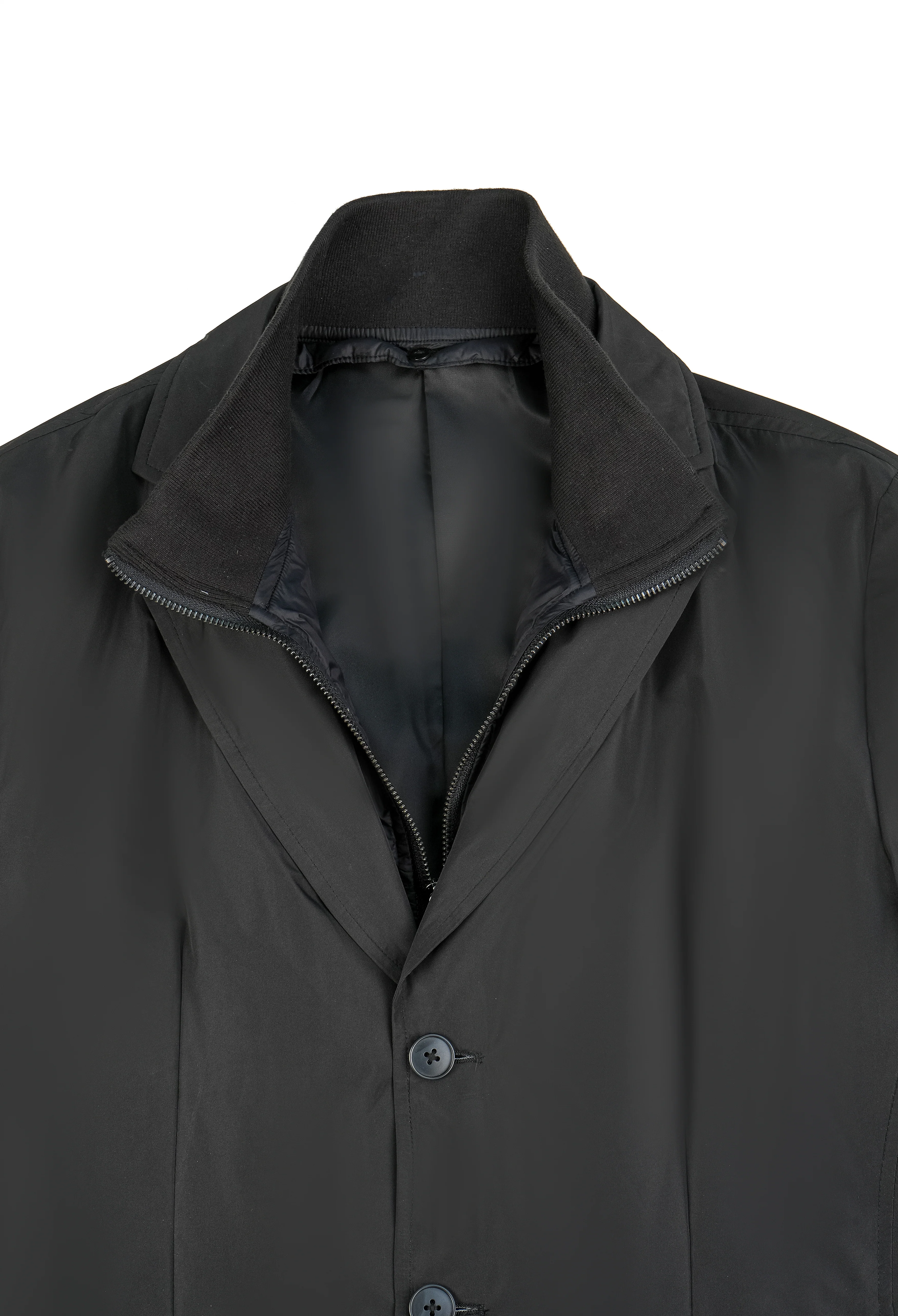 Jet Black Puffer Jacket - Image 3