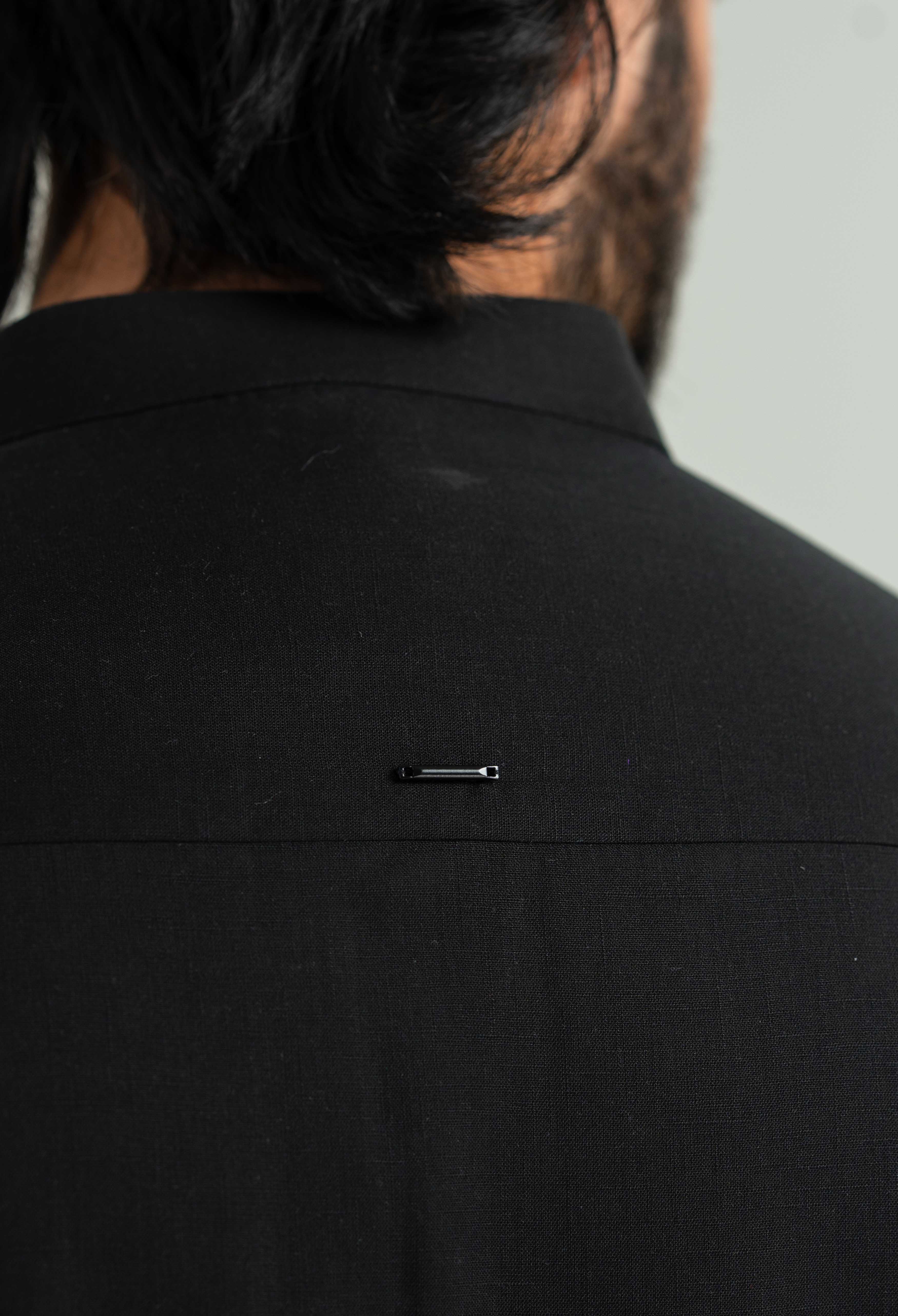 Jet Black Tencel Linen Cord's Set - Image 5