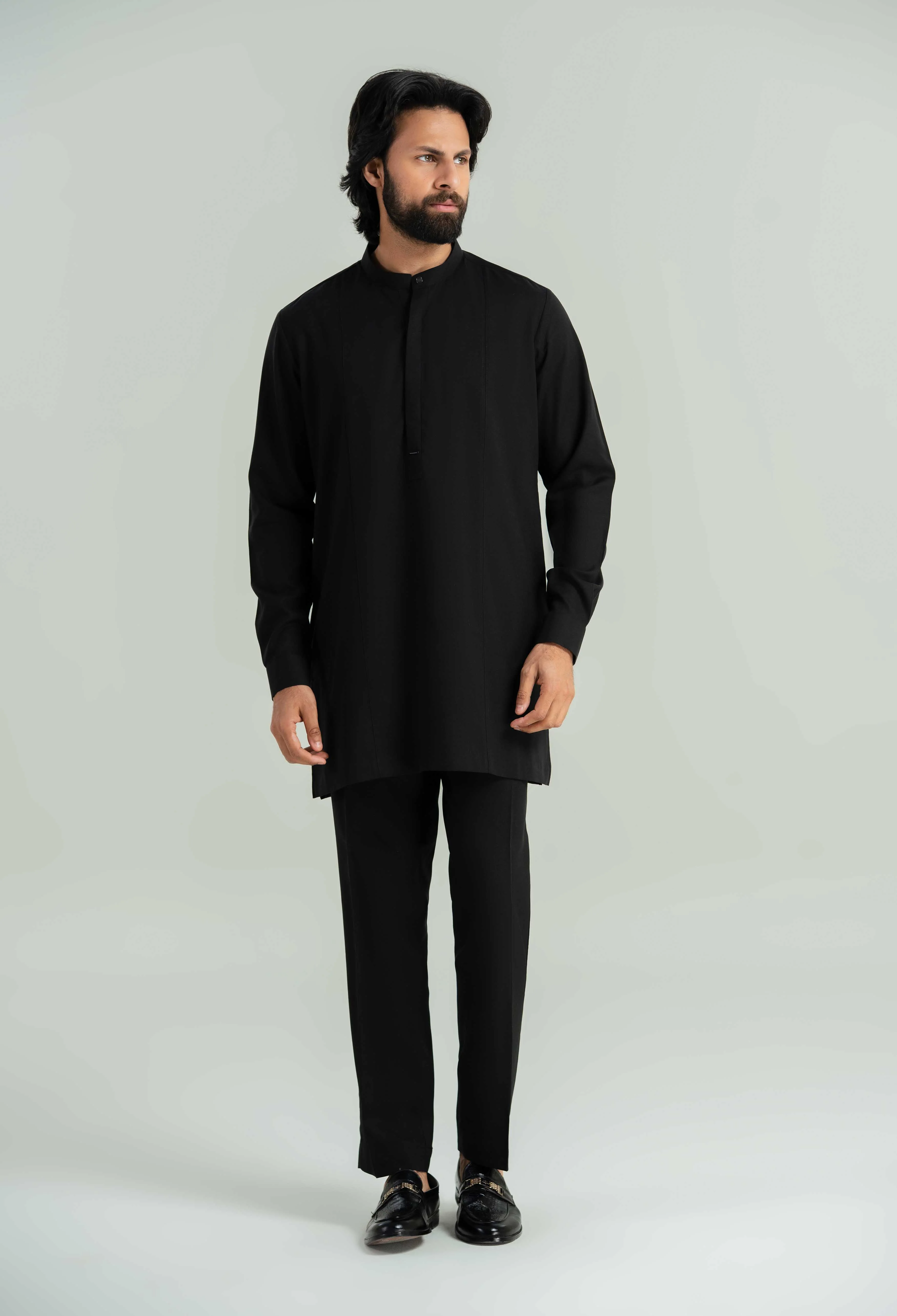 Jet Black Tencel Linen Cord's Set - Image 6