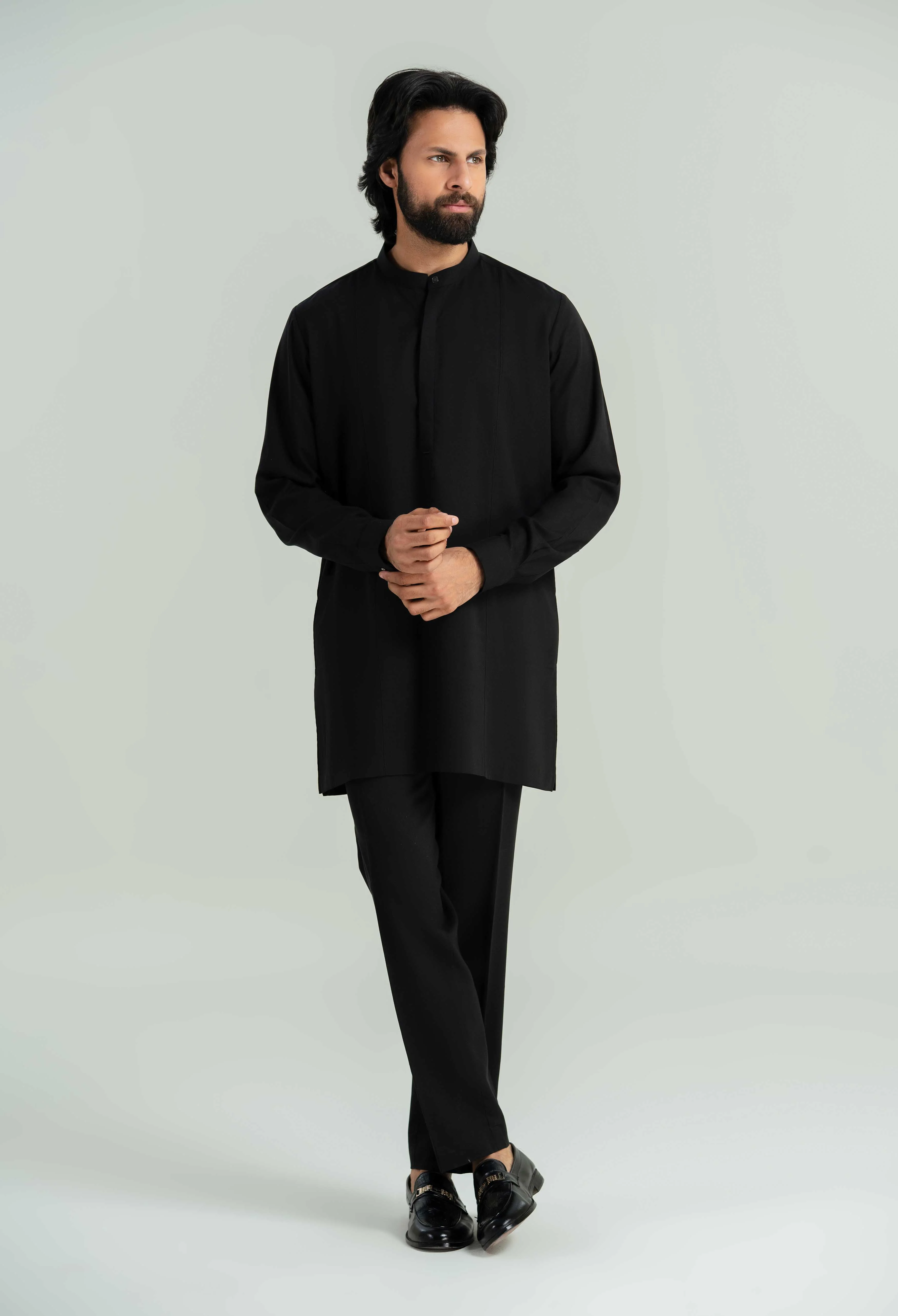 Jet Black Tencel Linen Cord's Set - Image 7