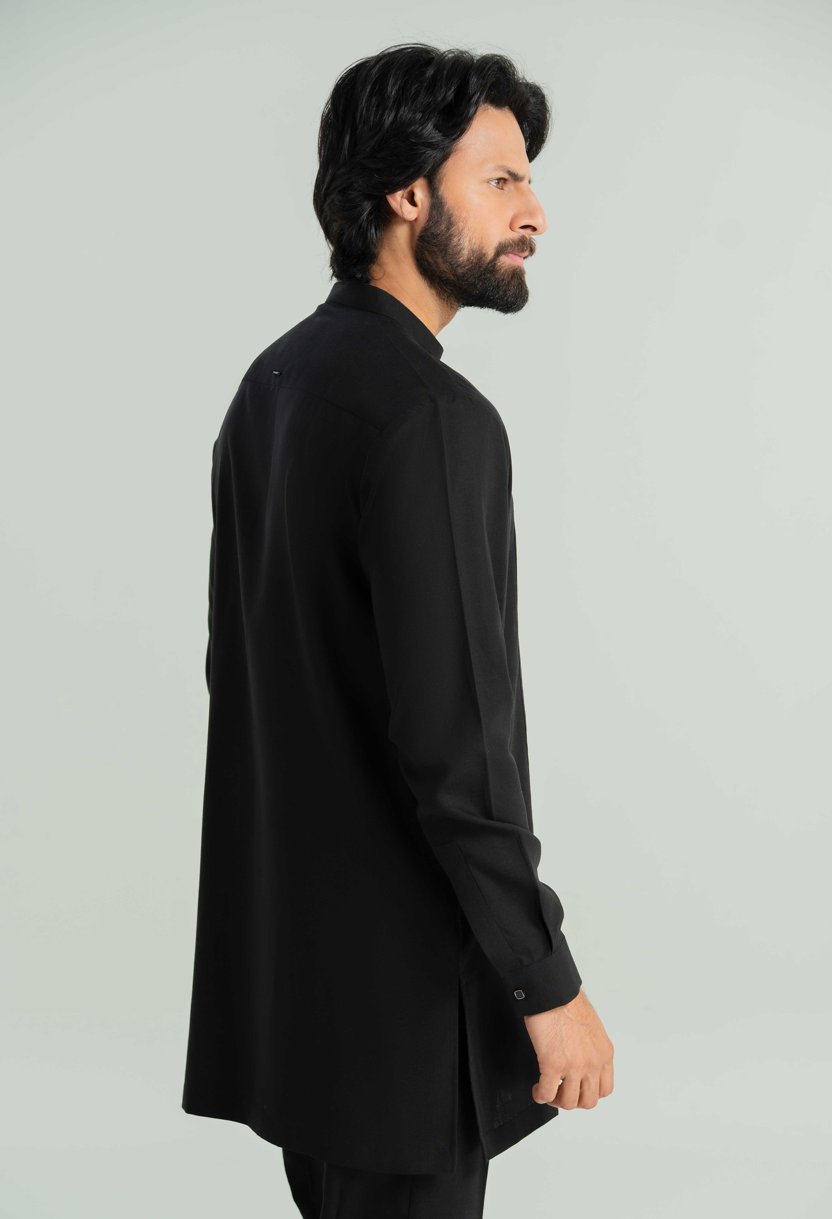 Jet Black Tencel Linen Cord's Set - Image 8