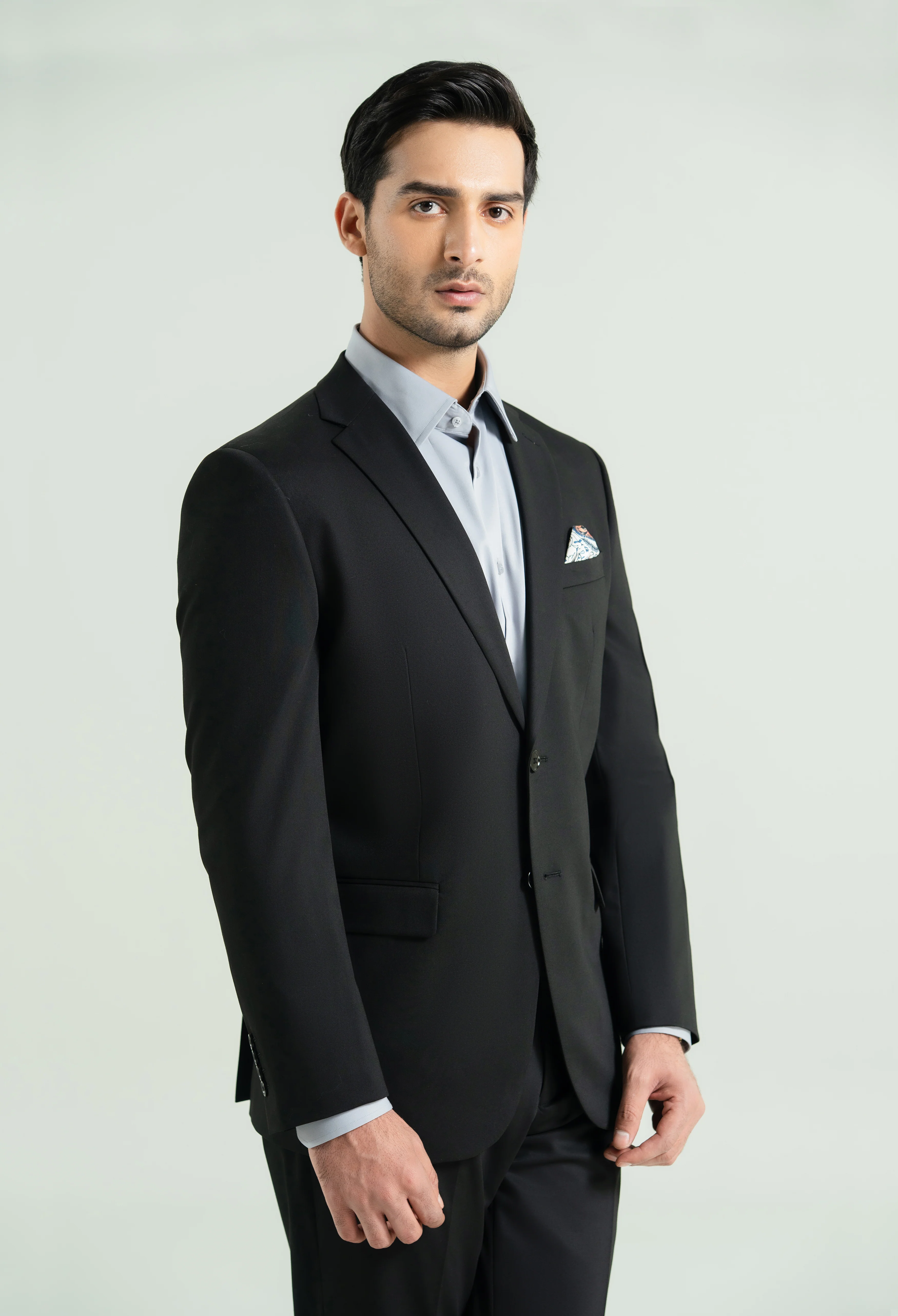 Jet Black Two Piece Suit - Image 7