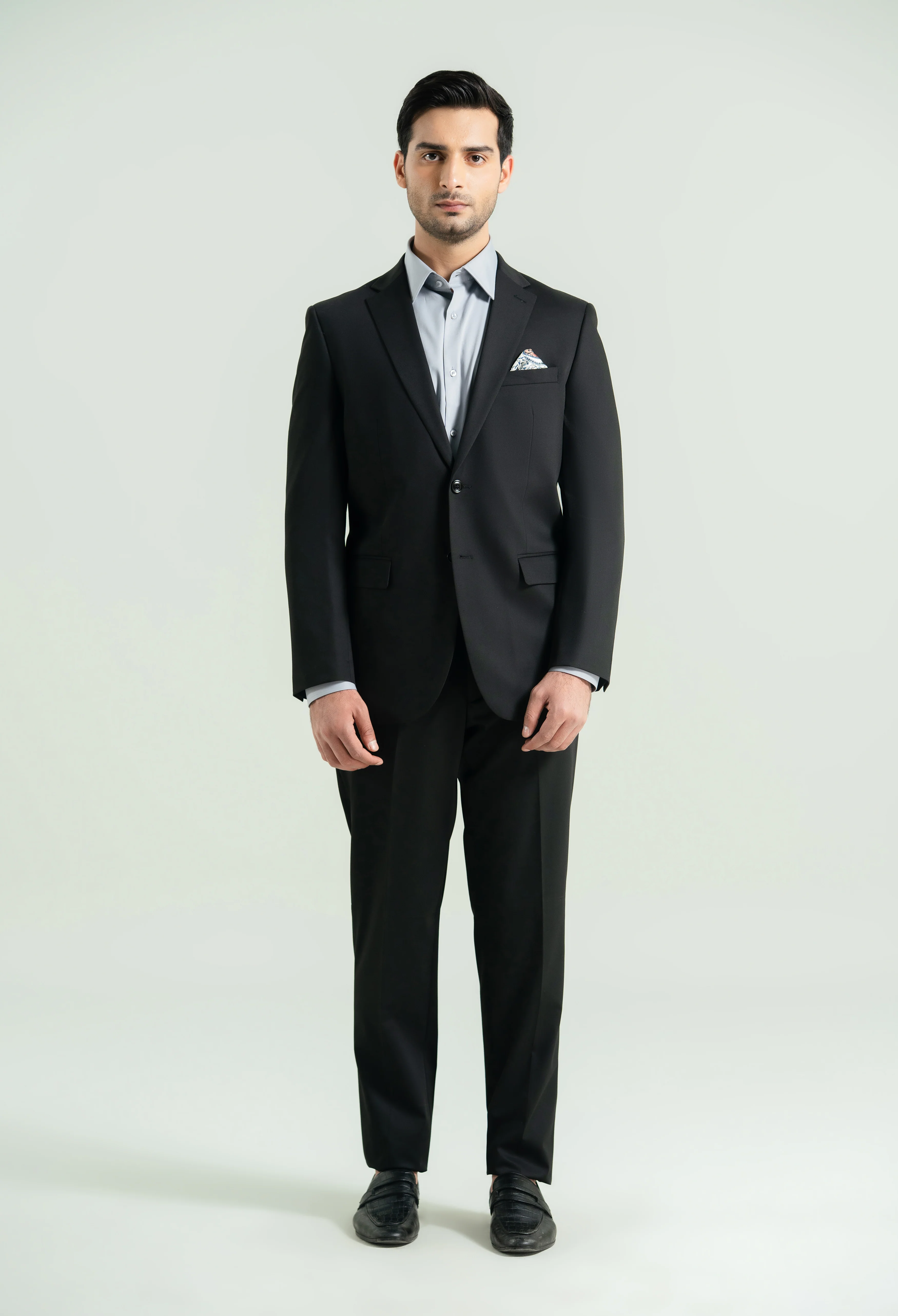 Jet Black Two Piece Suit - Image 8