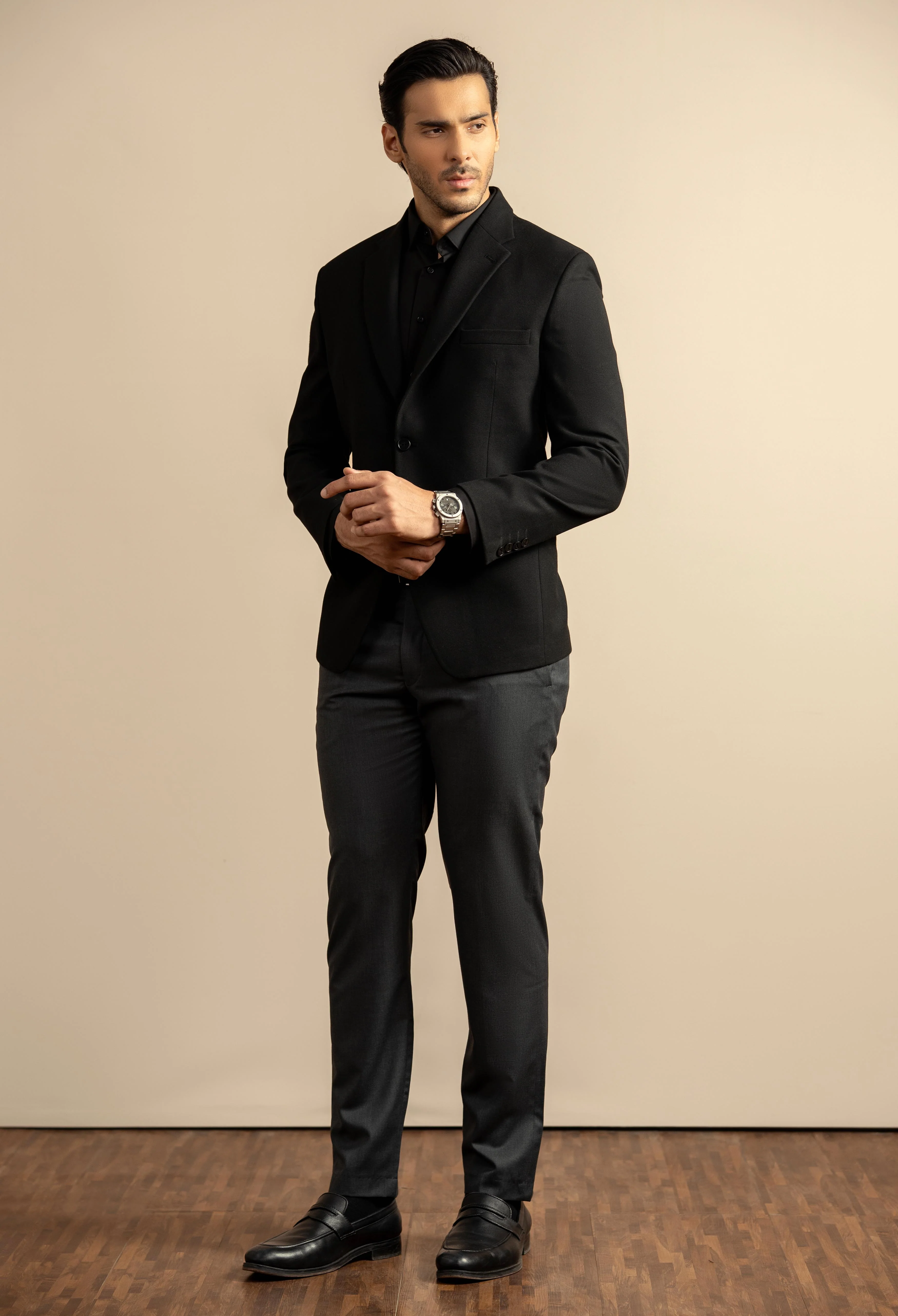 Jet Black Tweed Blazer - Image 6