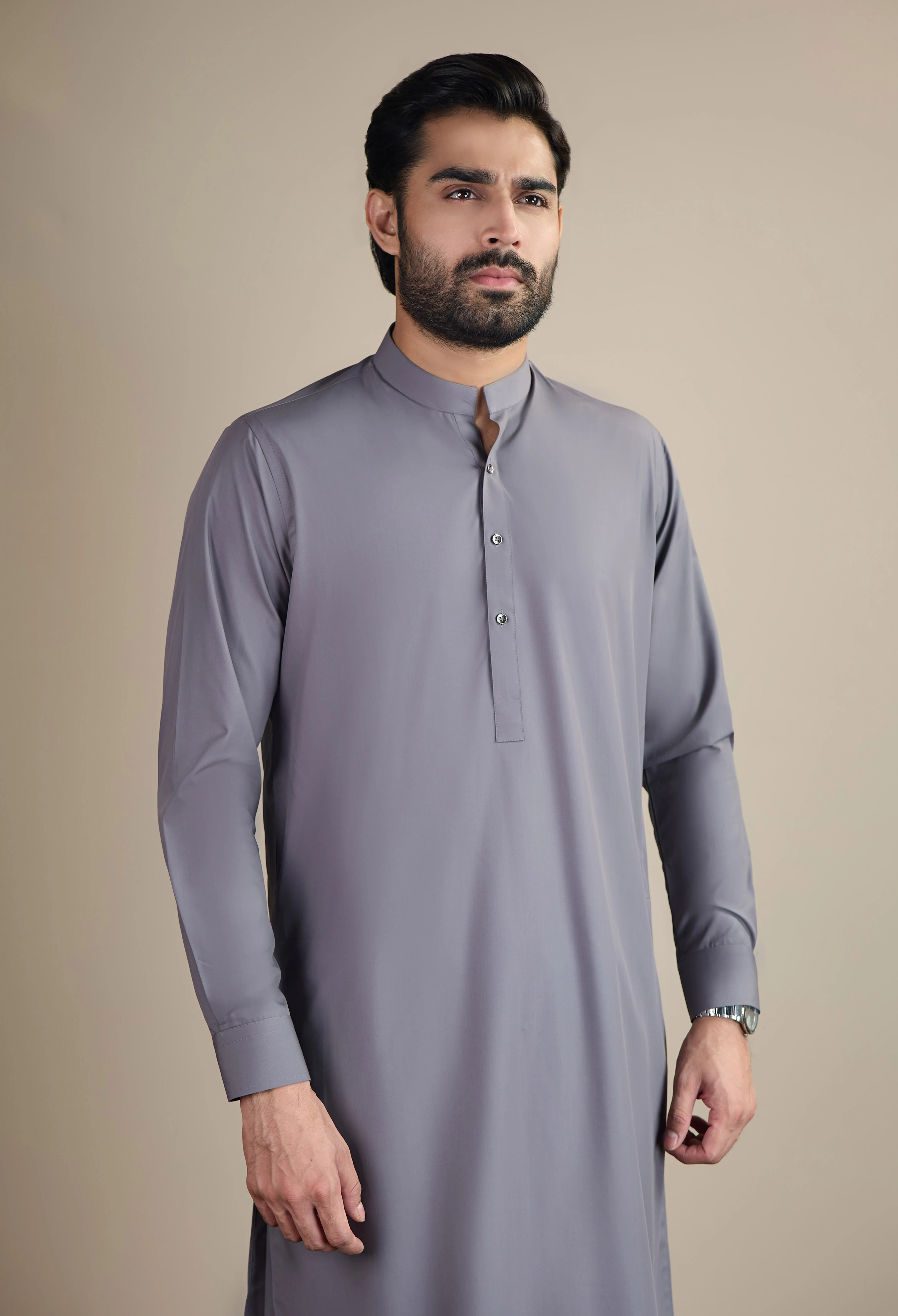 Lavender Grey Detailing Kameez Shalwar