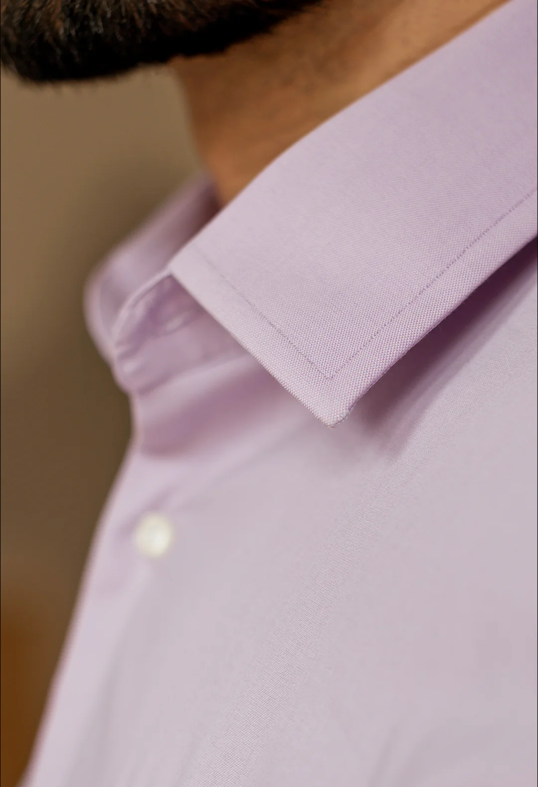 Lavender Purple Plain Formal Shirt - Image 3