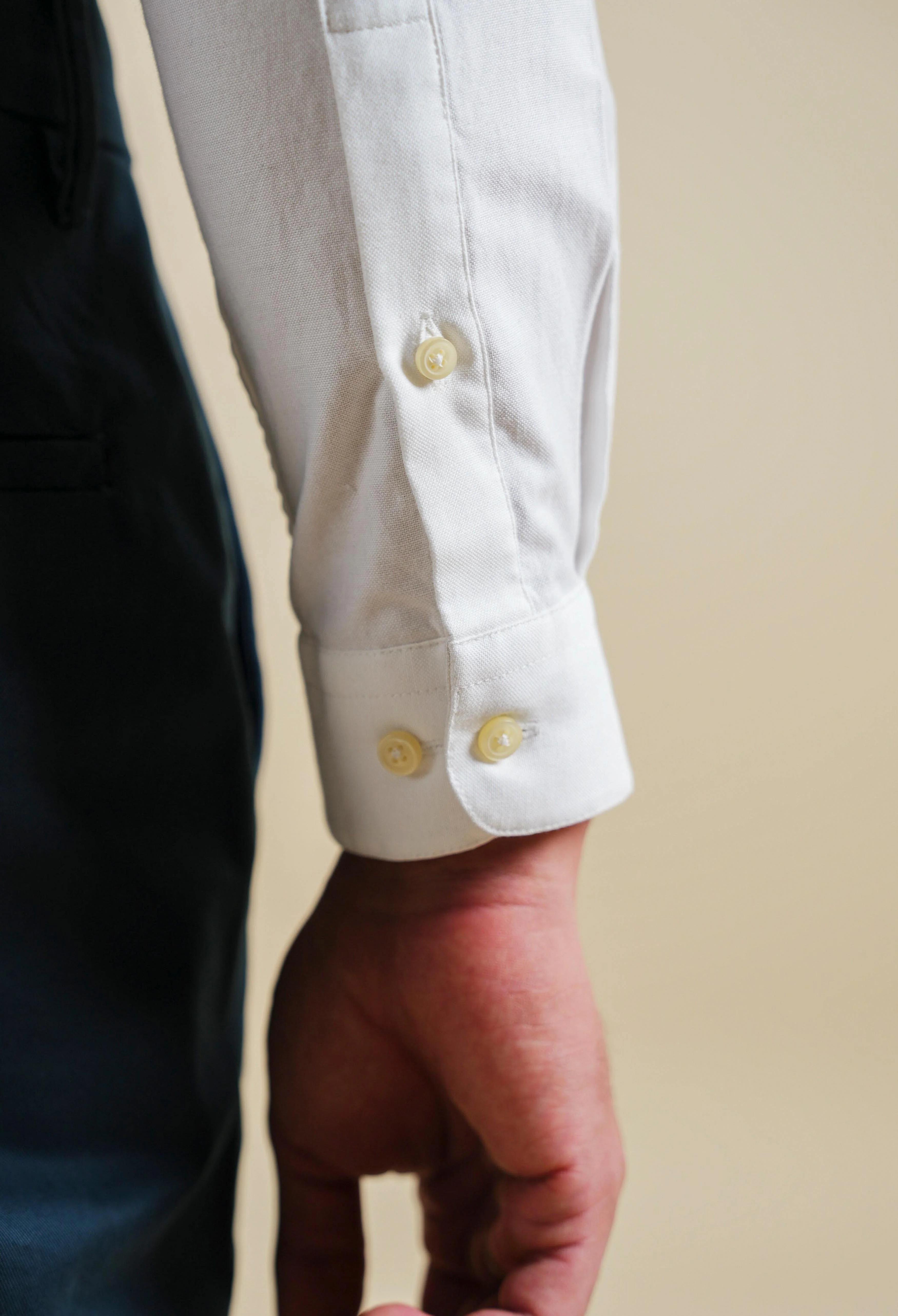 Light Cream Oxford Shirt - Image 3