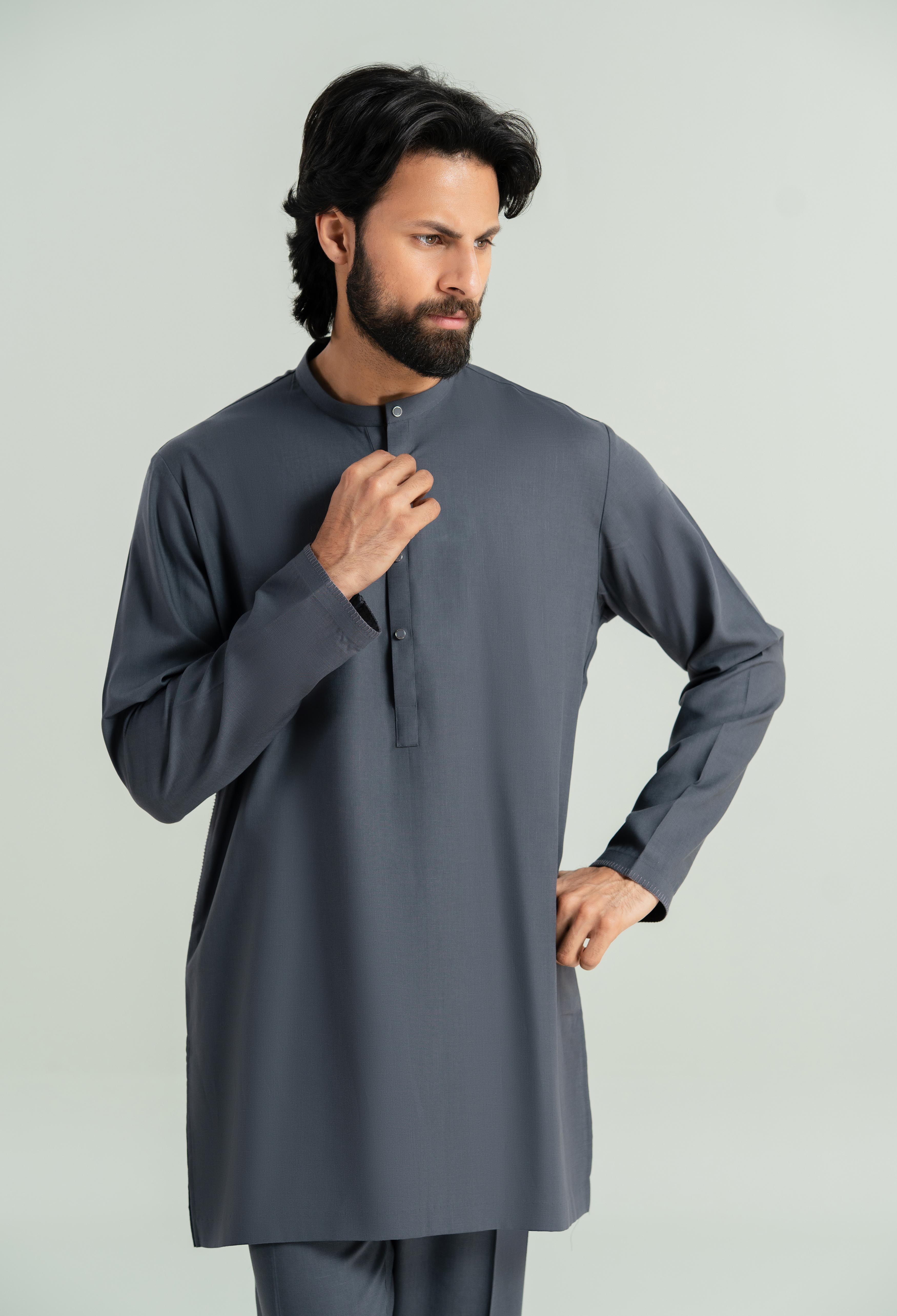 Metalic Grey Tencel Linen Cord's Set - Image 6