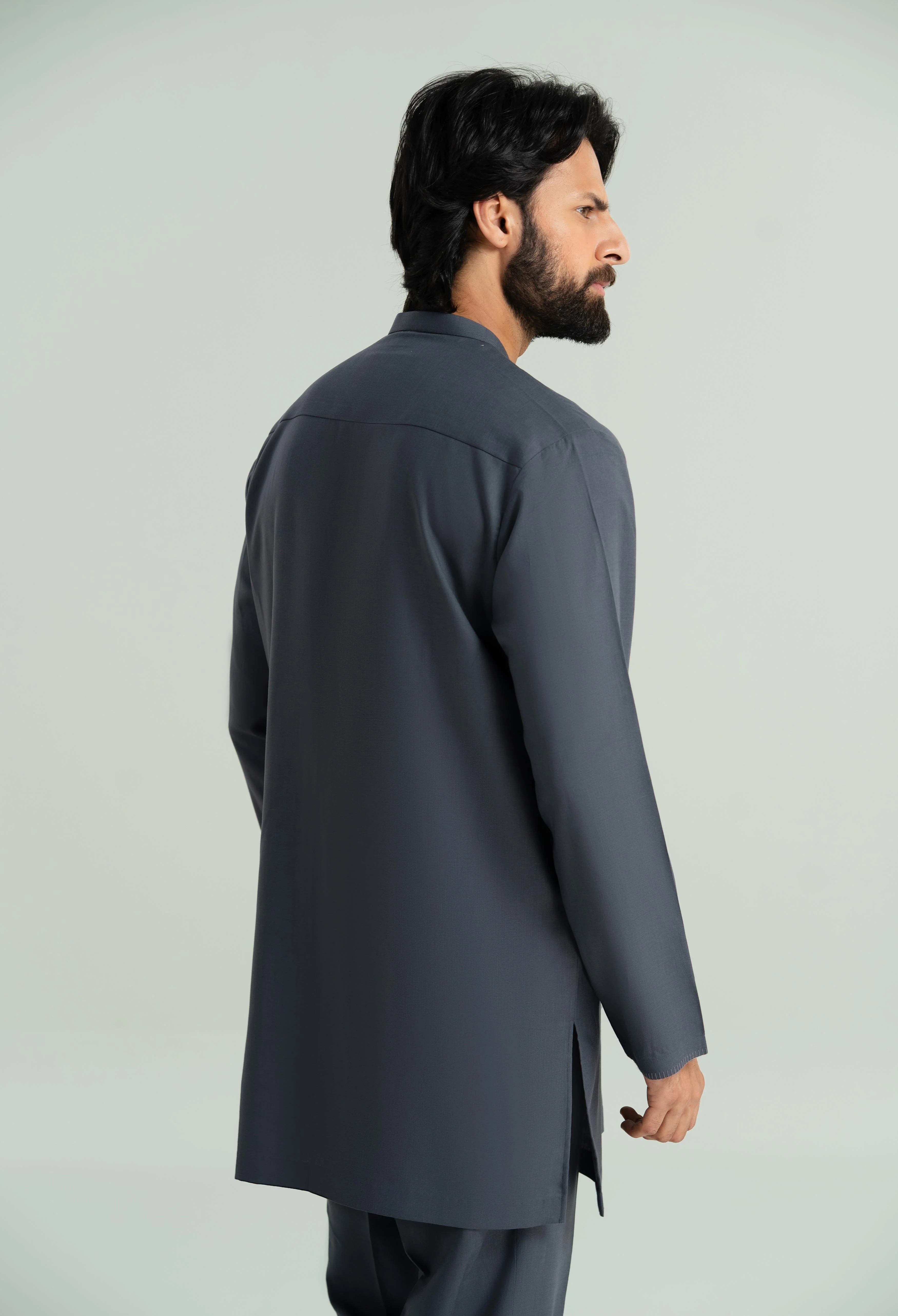 Metalic Grey Tencel Linen Cord's Set - Image 8