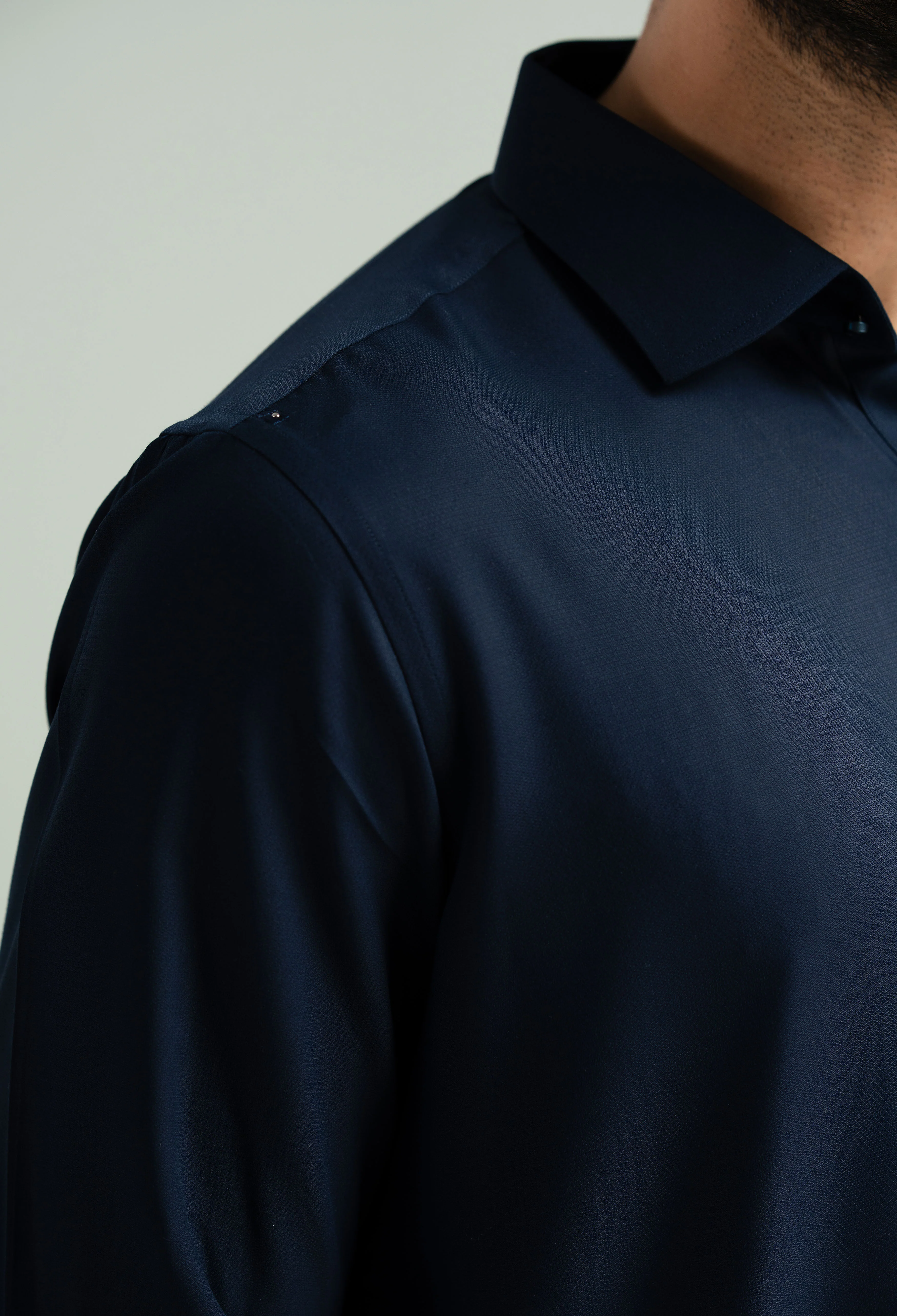 Navy Blue Detailing Kameez Shalwar - Image 3
