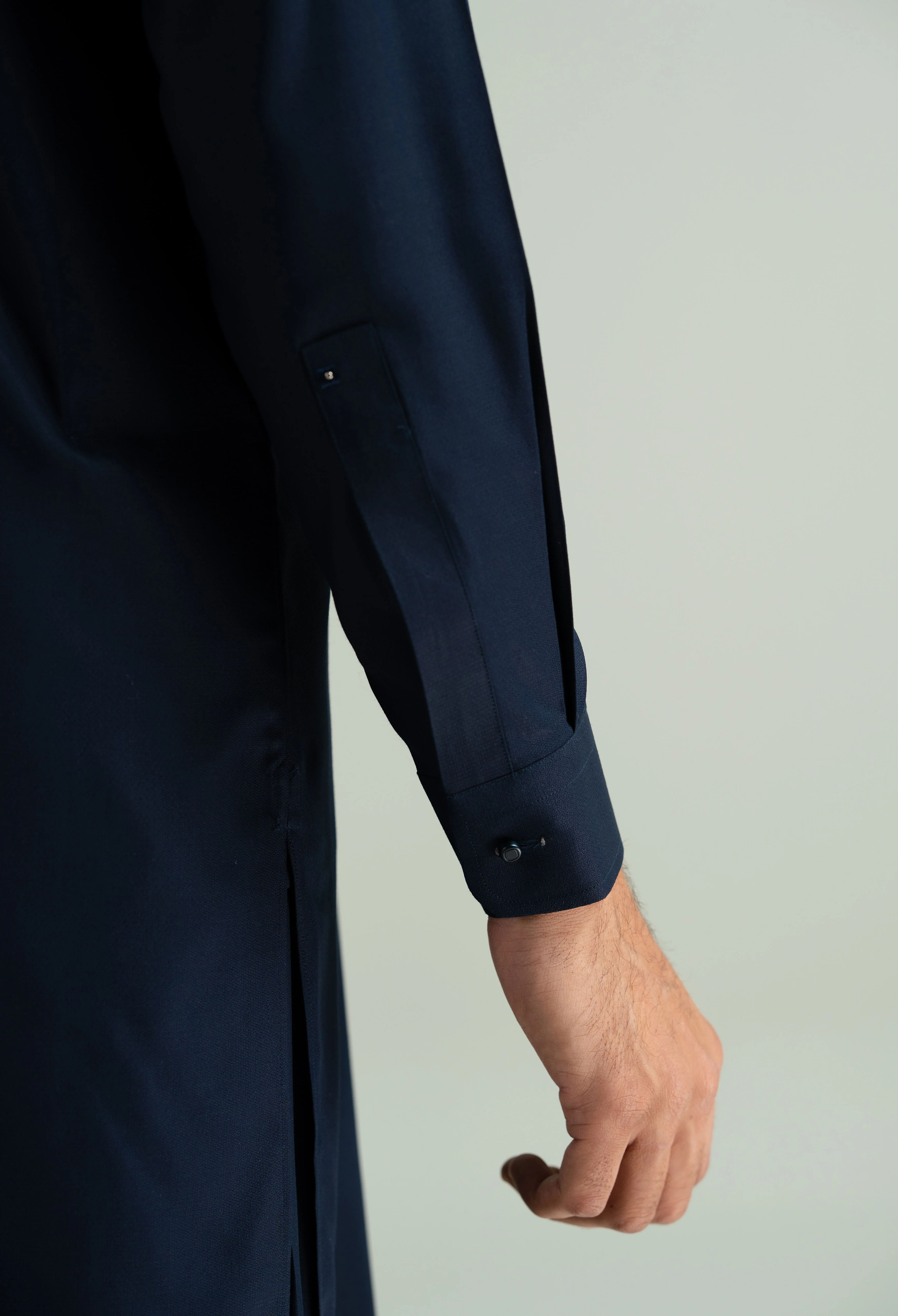 Navy Blue Detailing Kameez Shalwar - Image 4