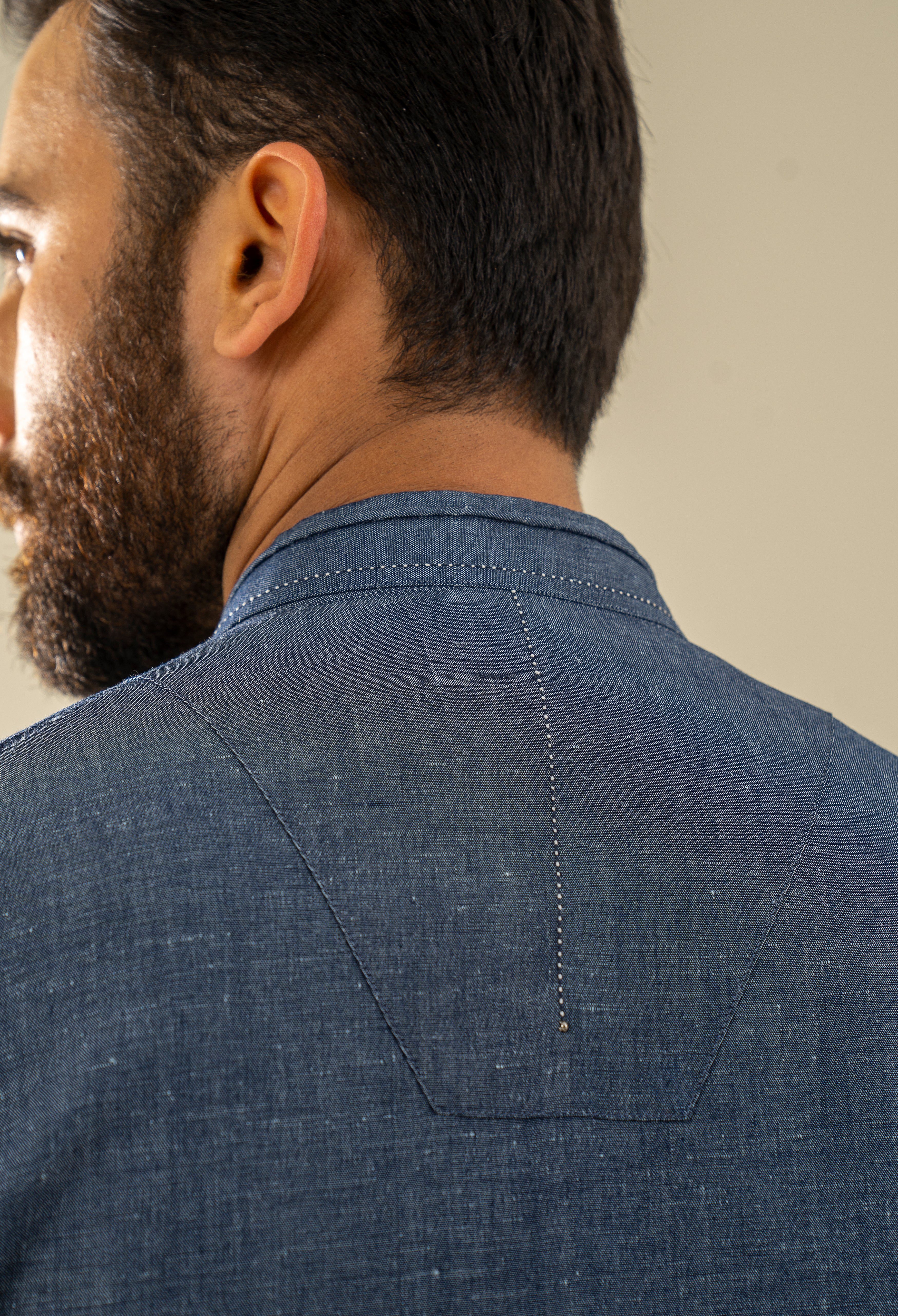 Navy Blue Detailing Kurta Pajama - Image 4