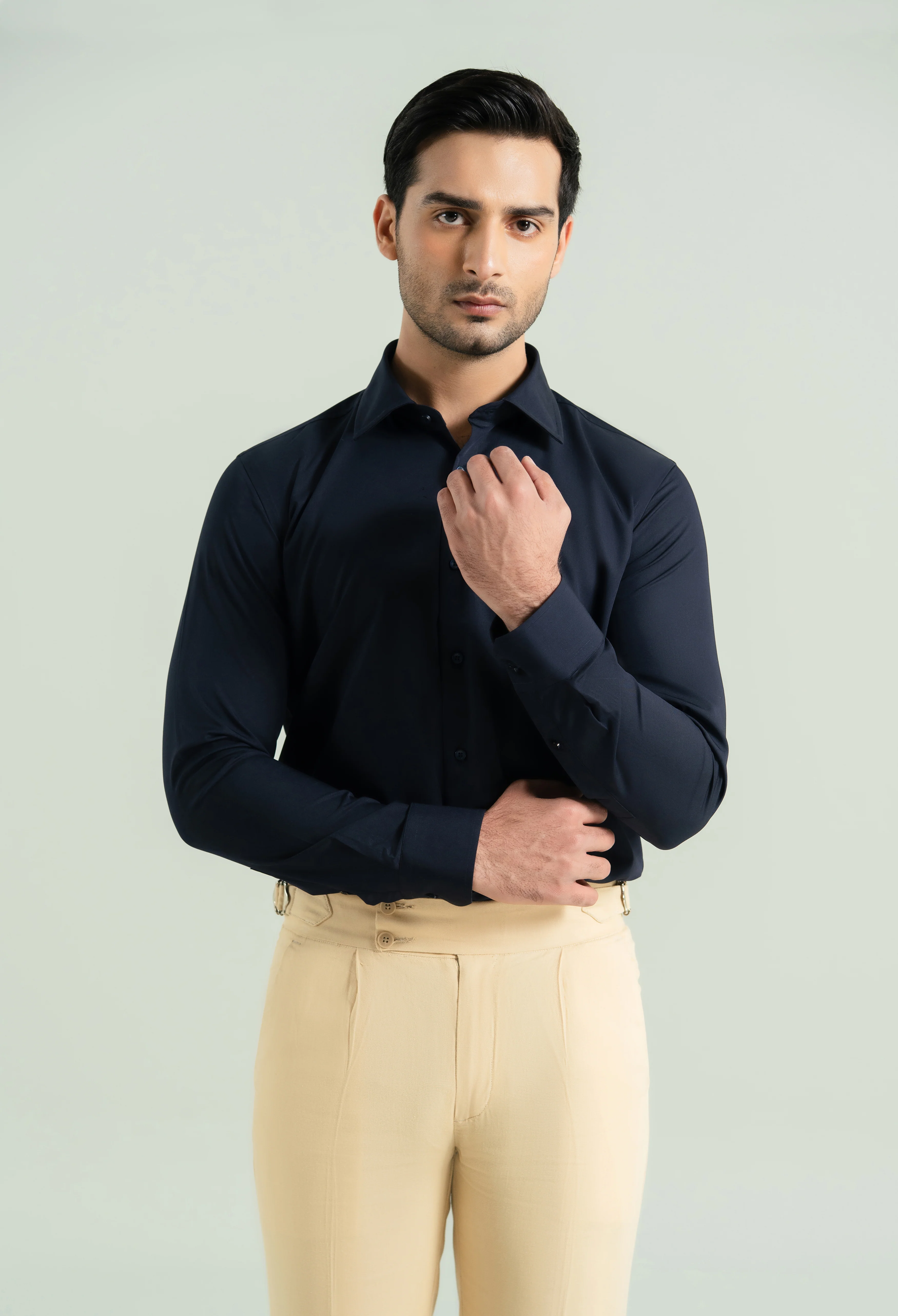 Navy Blue Semi Formal Shirt - Image 6