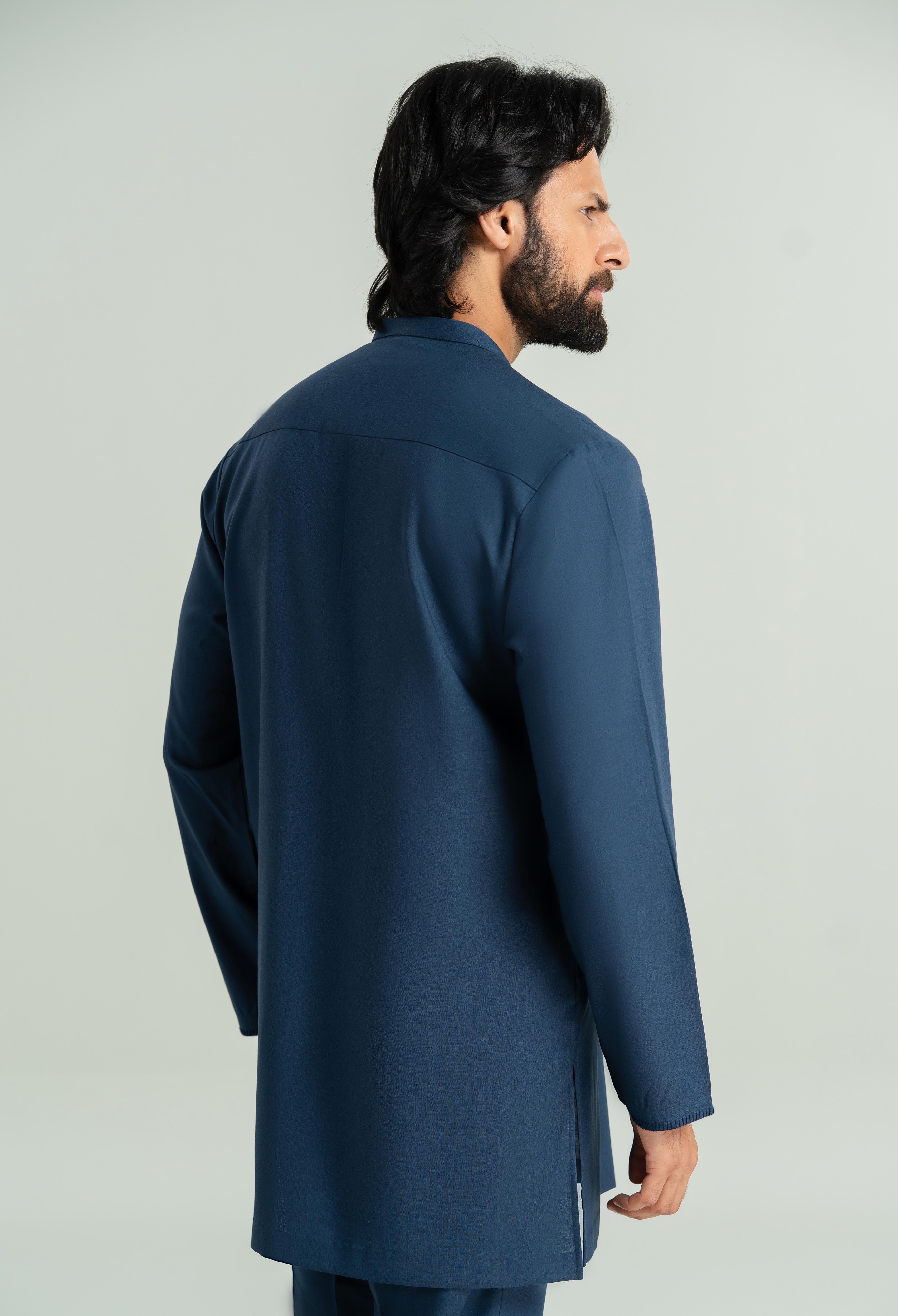 Navy Blue Tencel Linen Cord's Set - Image 7