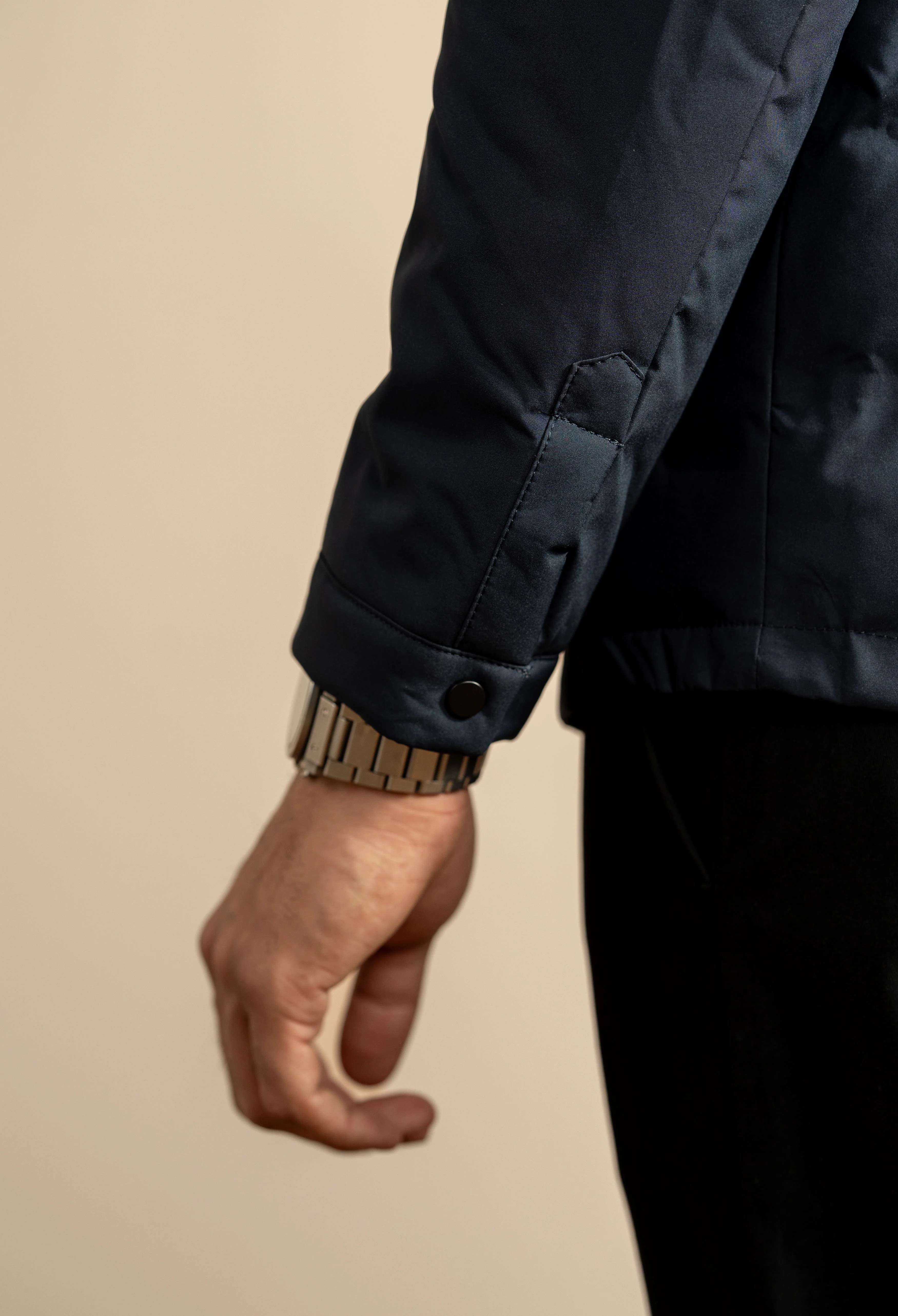 Navy Blue Travel Down Jacket - Image 4