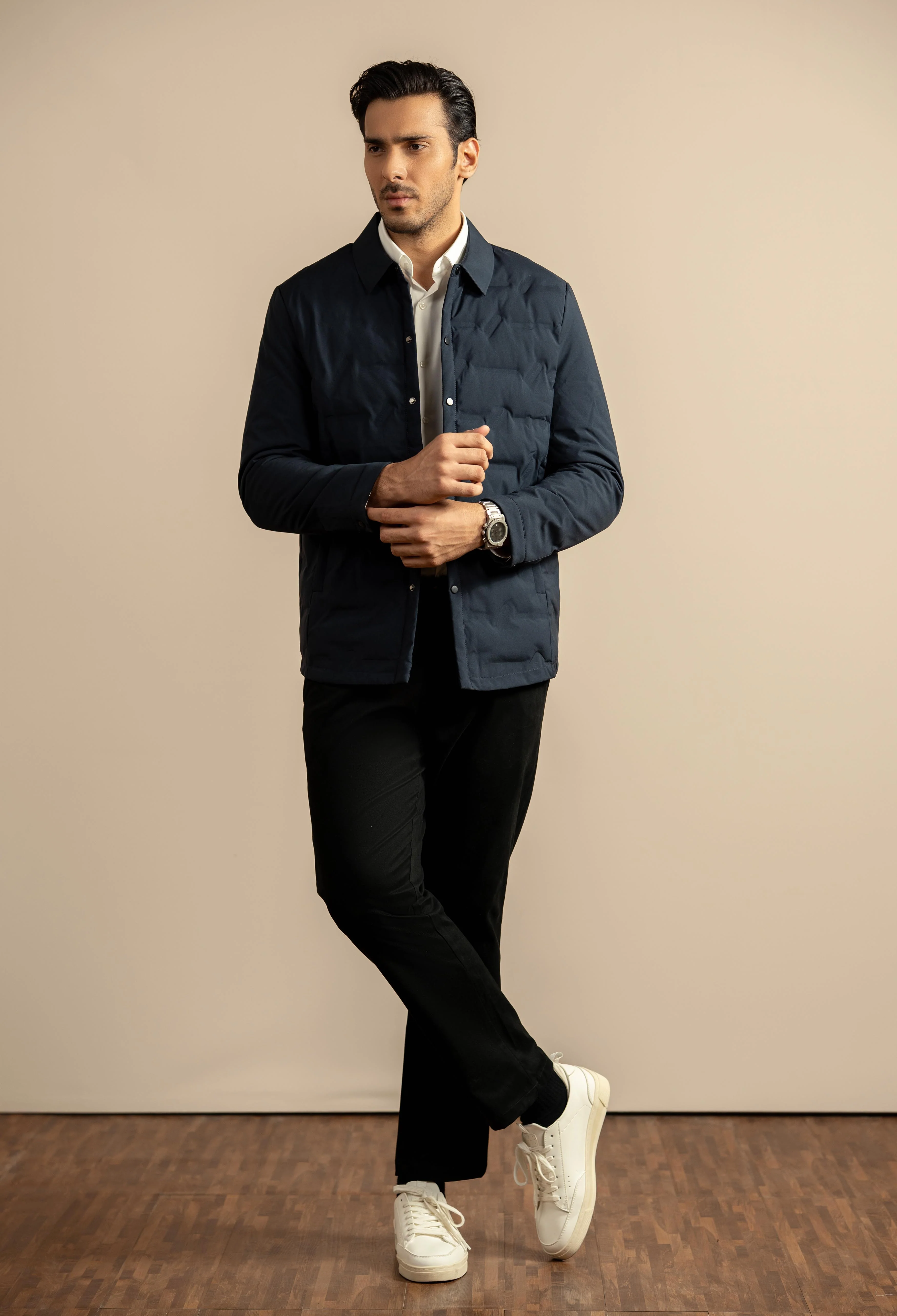 Navy Blue Travel Down Jacket - Image 6