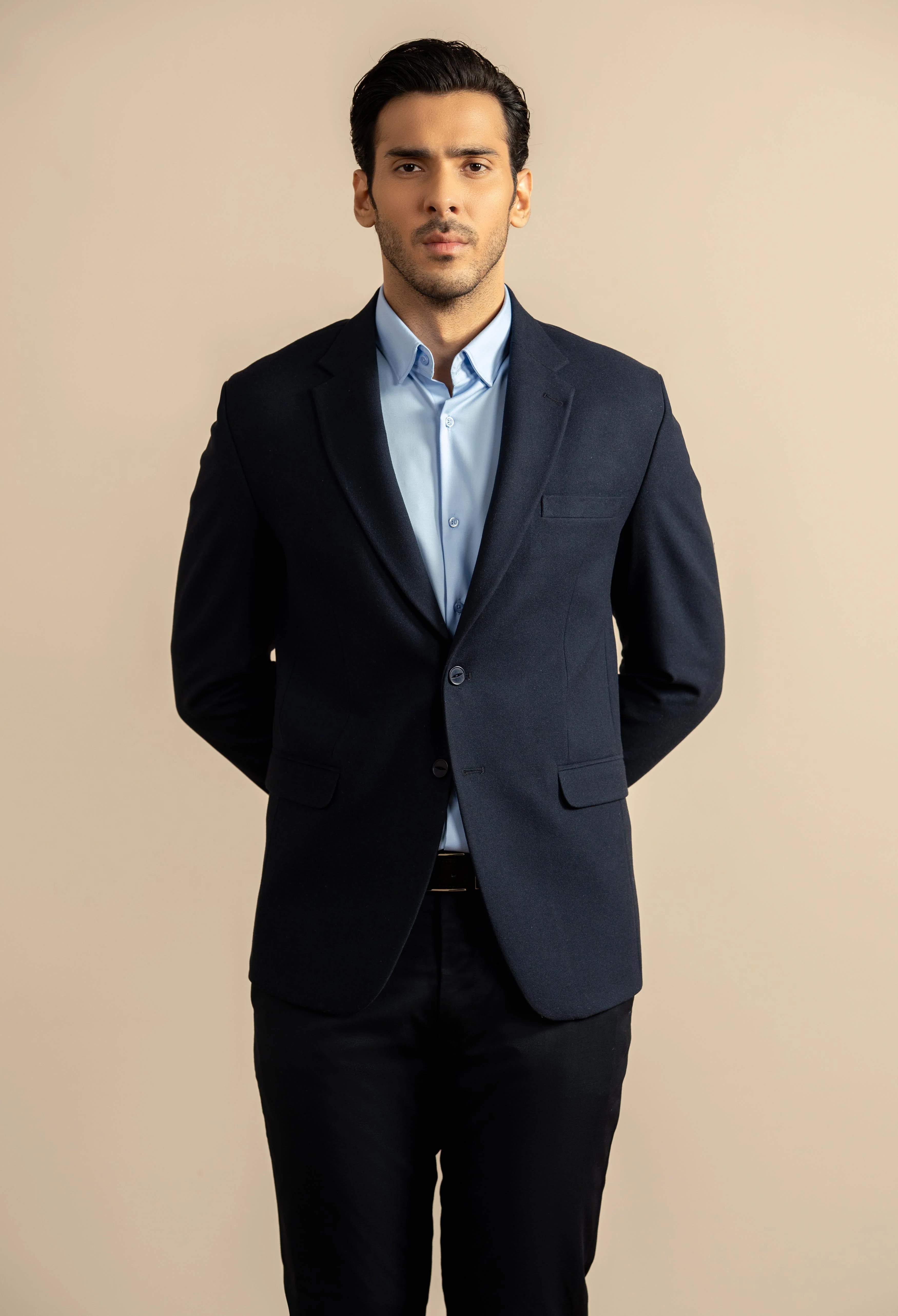 Navy Blue Tweed Blazer - Image 5