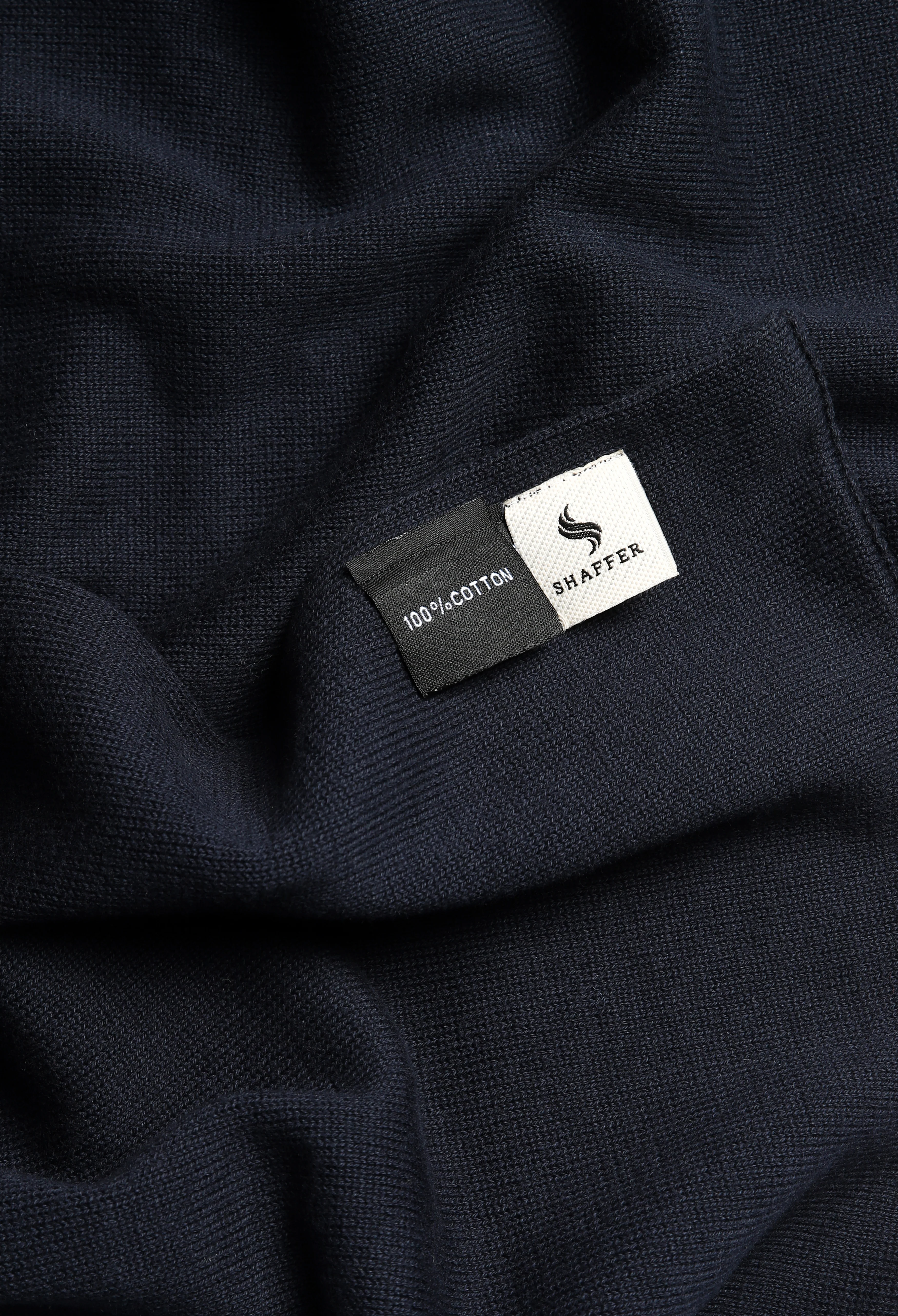 Navy Jacquard Woolen Muffler - Image 4