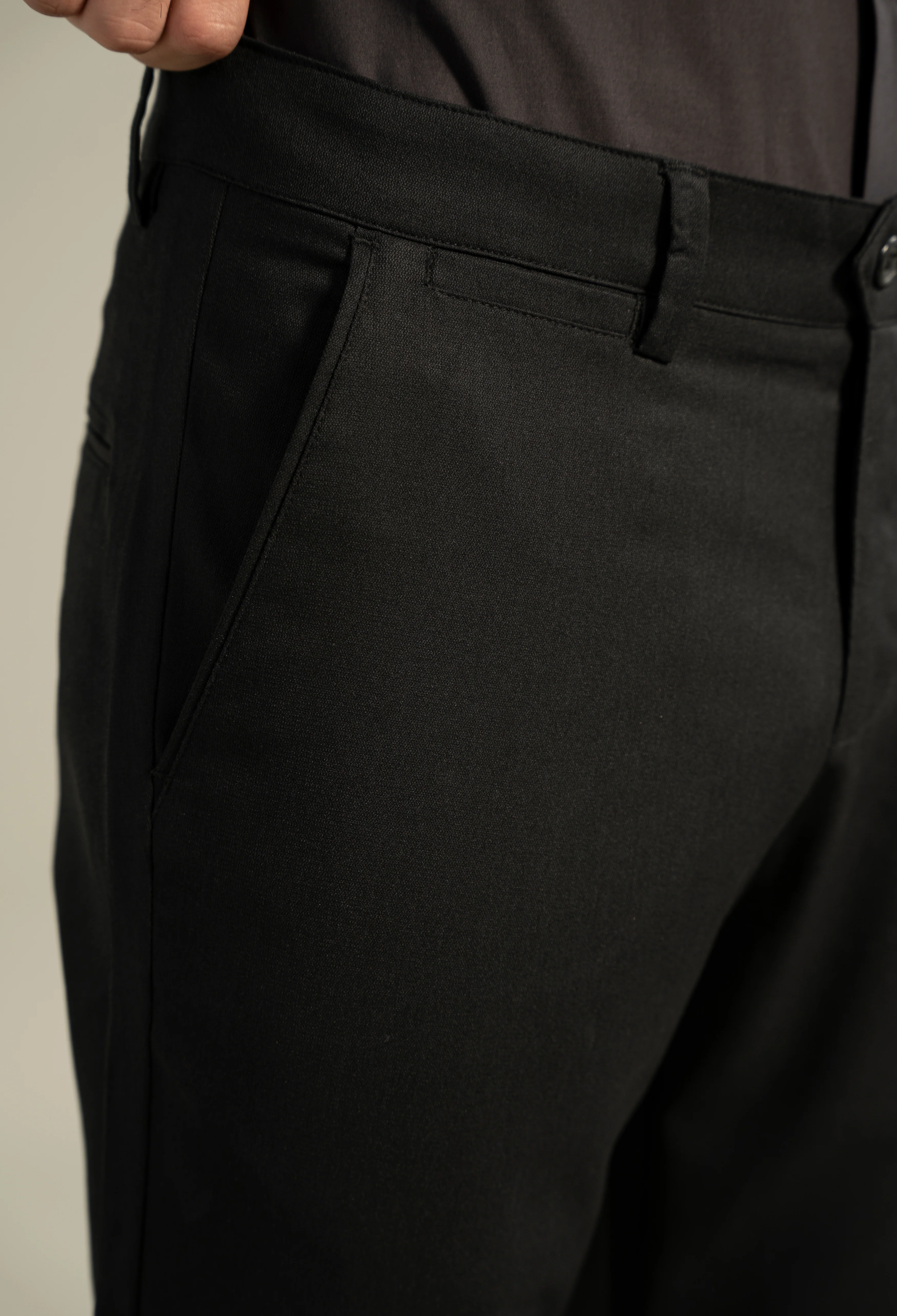 Navy Lycra Dress Pant - Image 4