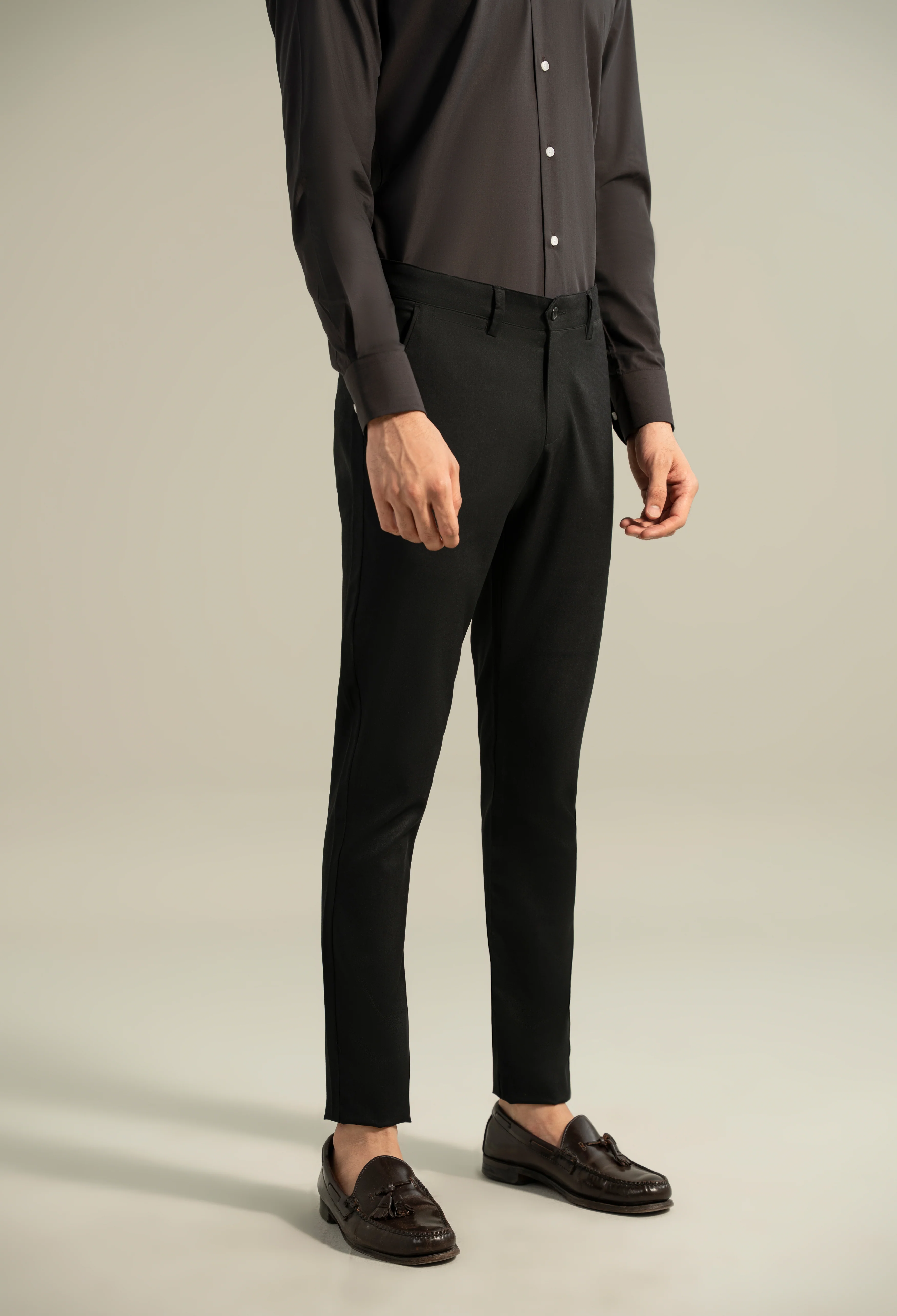 Navy Lycra Dress Pant - Image 5