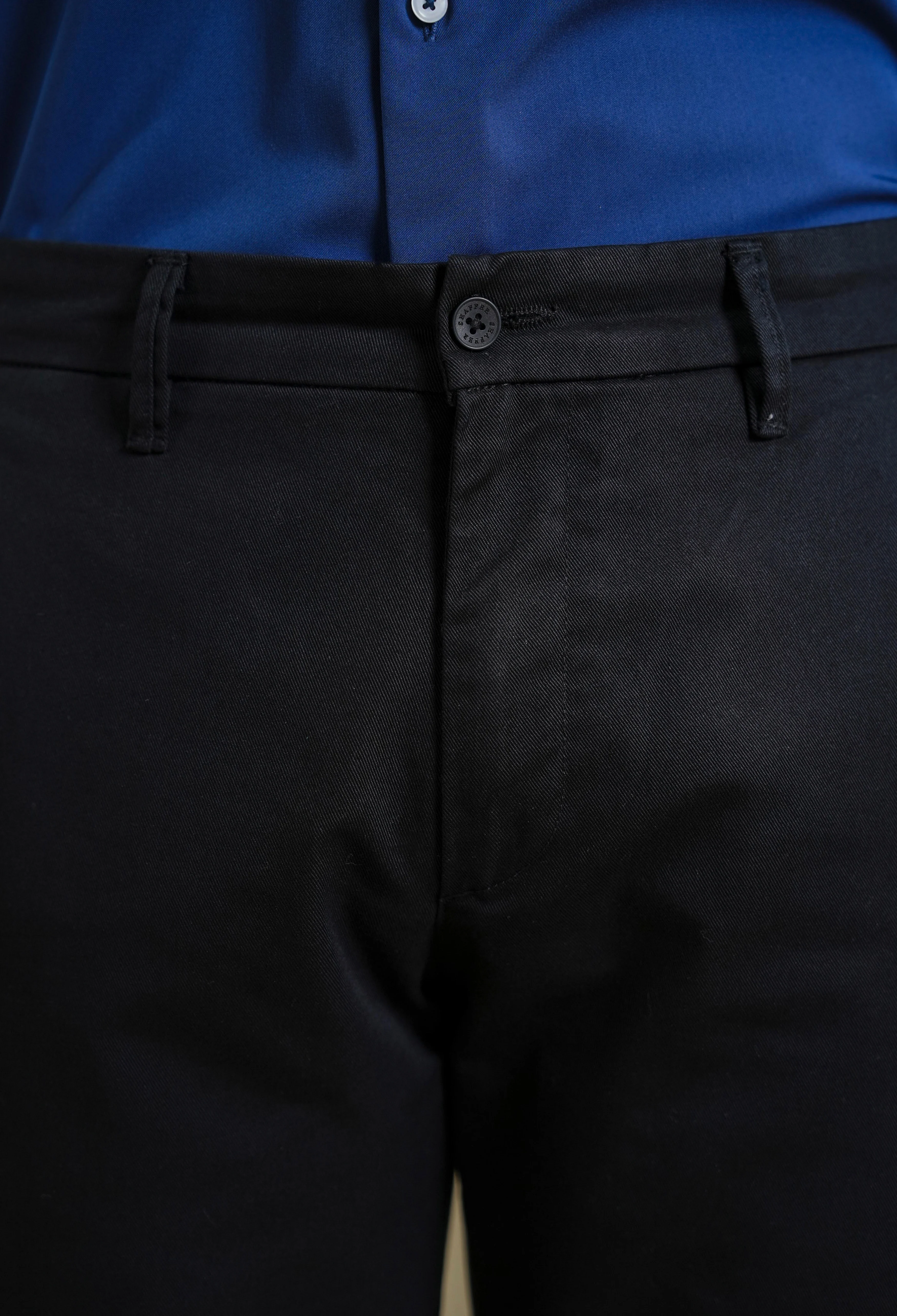 Night Black Cotton Trouser - Image 3
