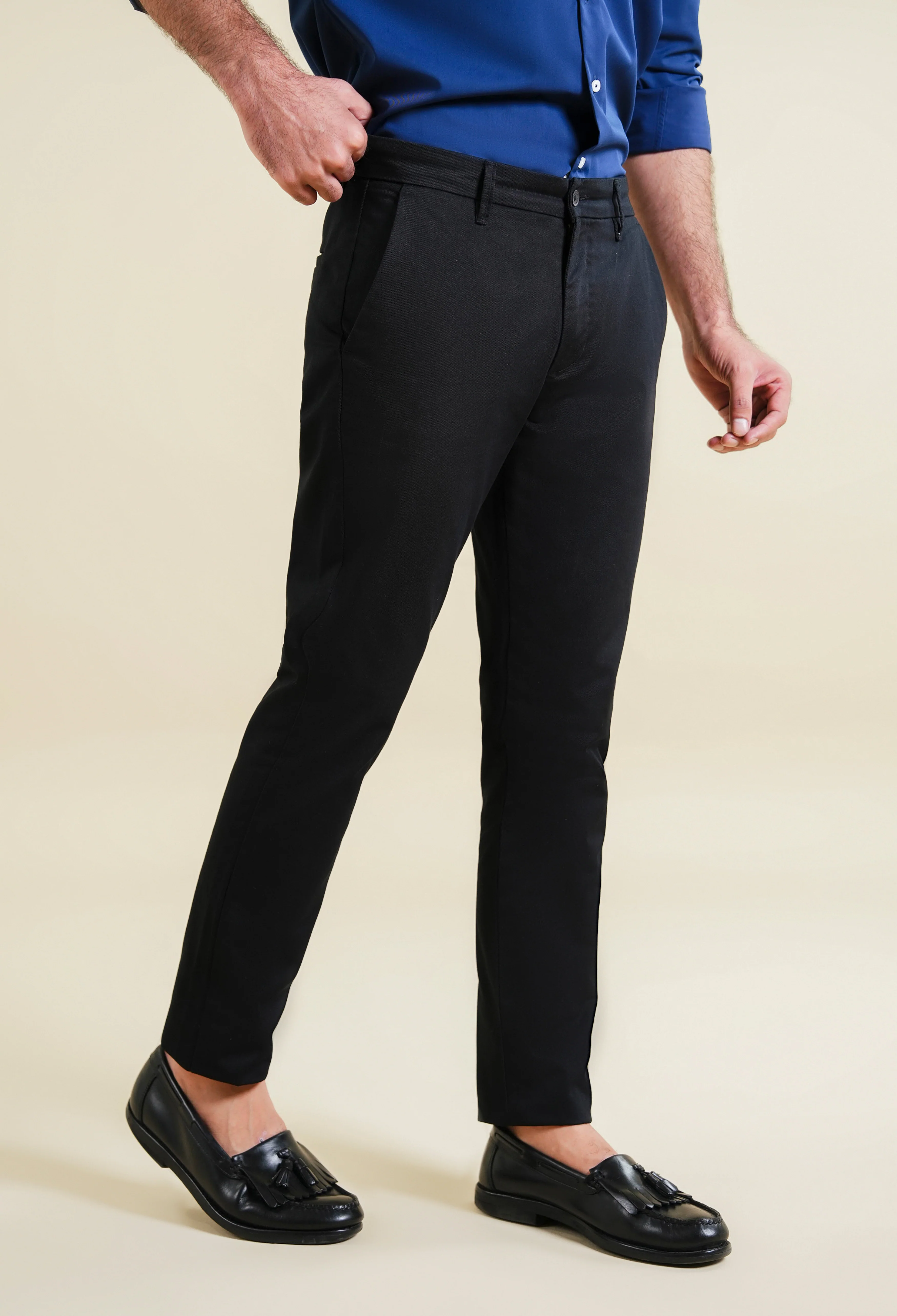 Night Black Cotton Trouser - Image 5