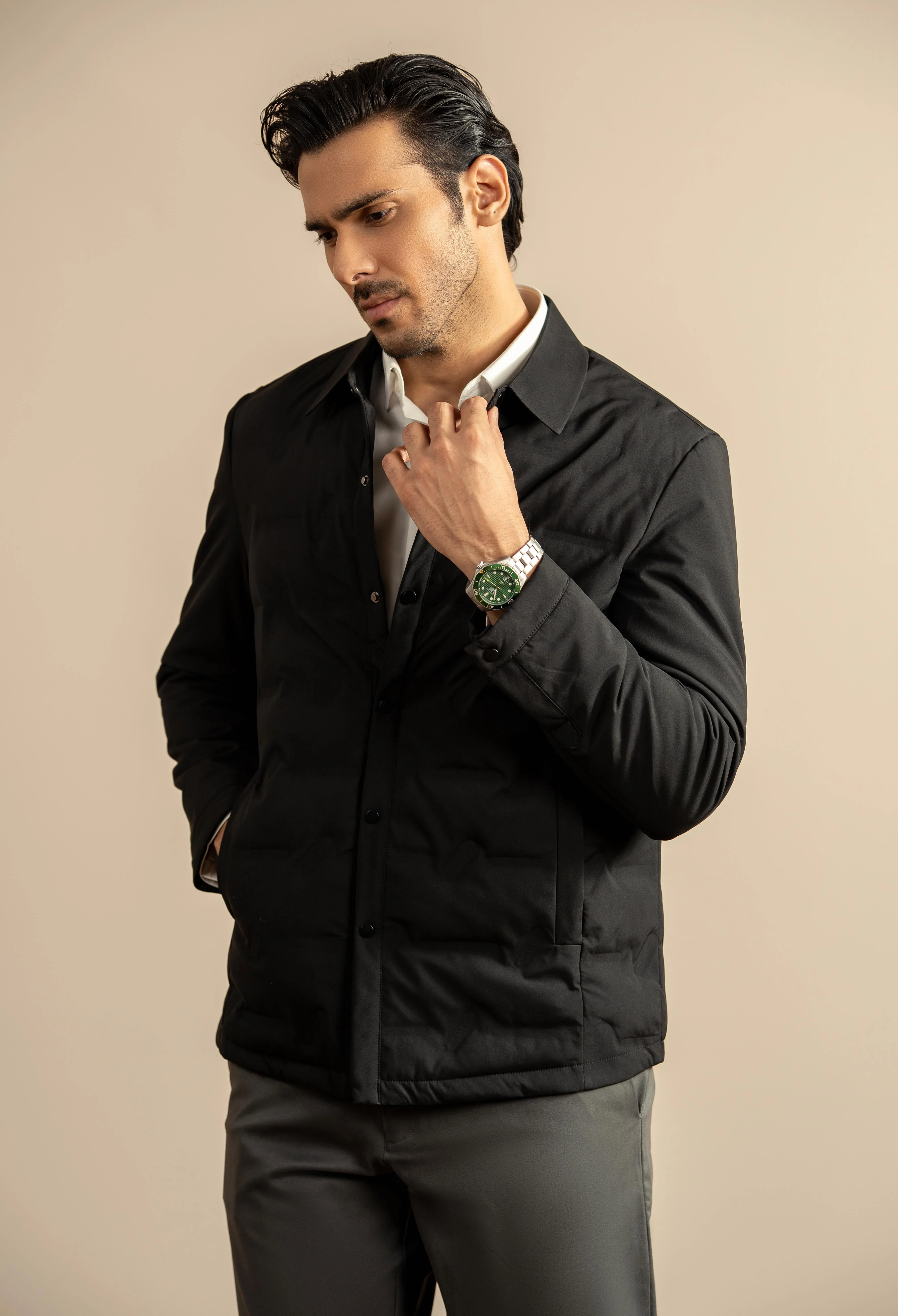 Night Black Travel Down Jacket - Image 4