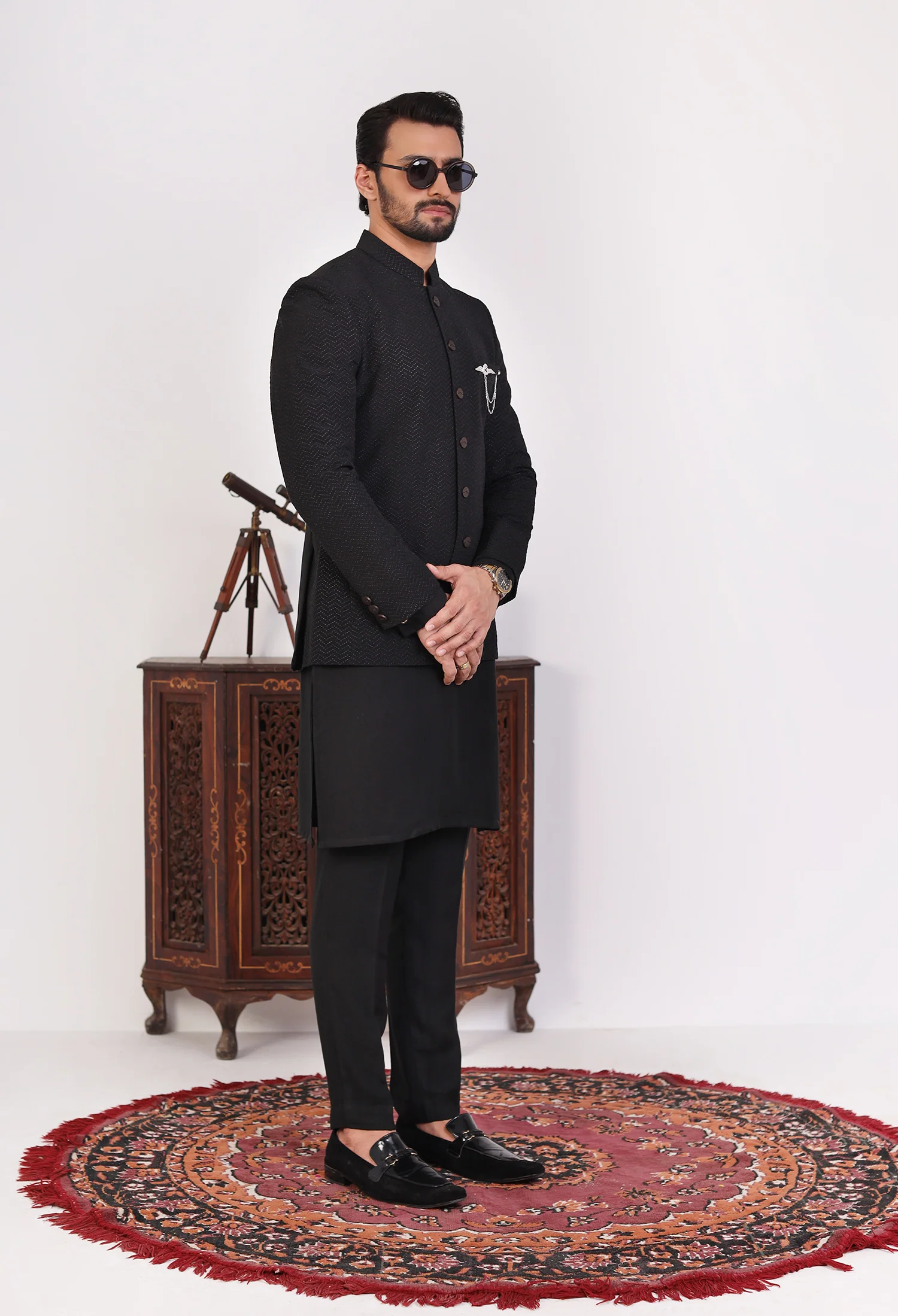 Obsidian Black Prince Coat (PC-000110) - Image 5