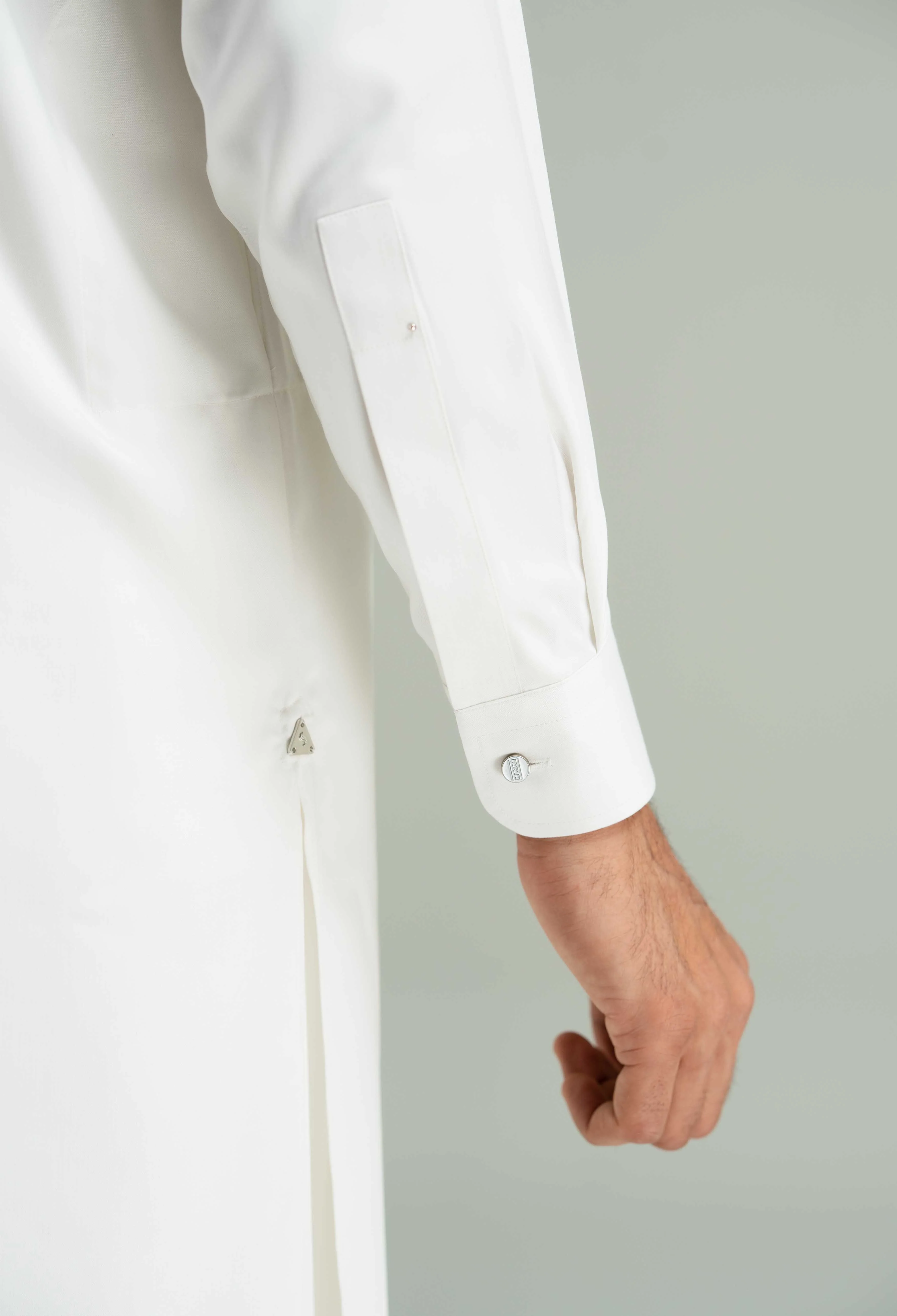 Off White Blended Kameez Shalwar - Image 6