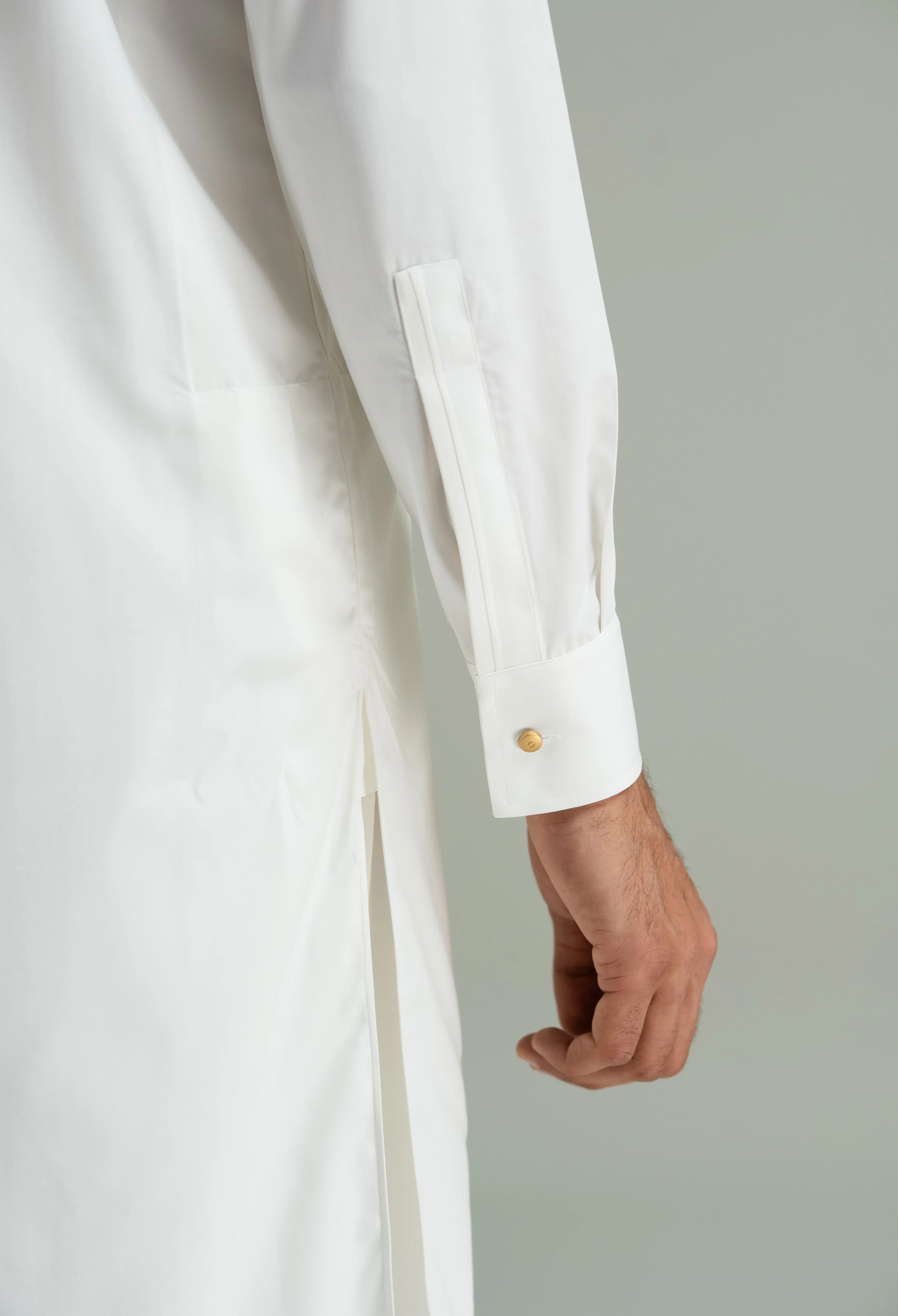 Off White Detailing Kameez Shalwar - Image 5