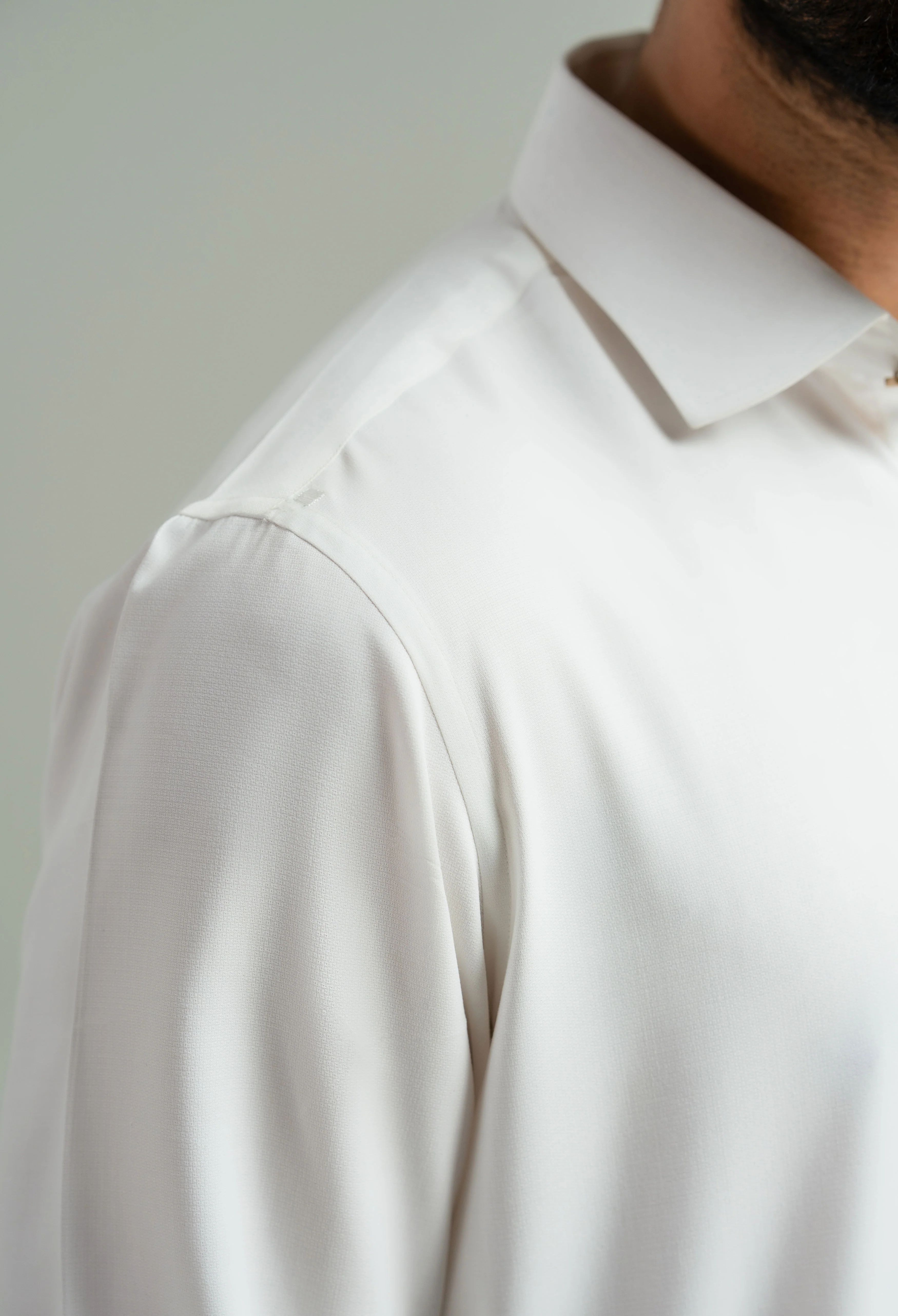Off White Detailing Kameez Shalwar - Image 3