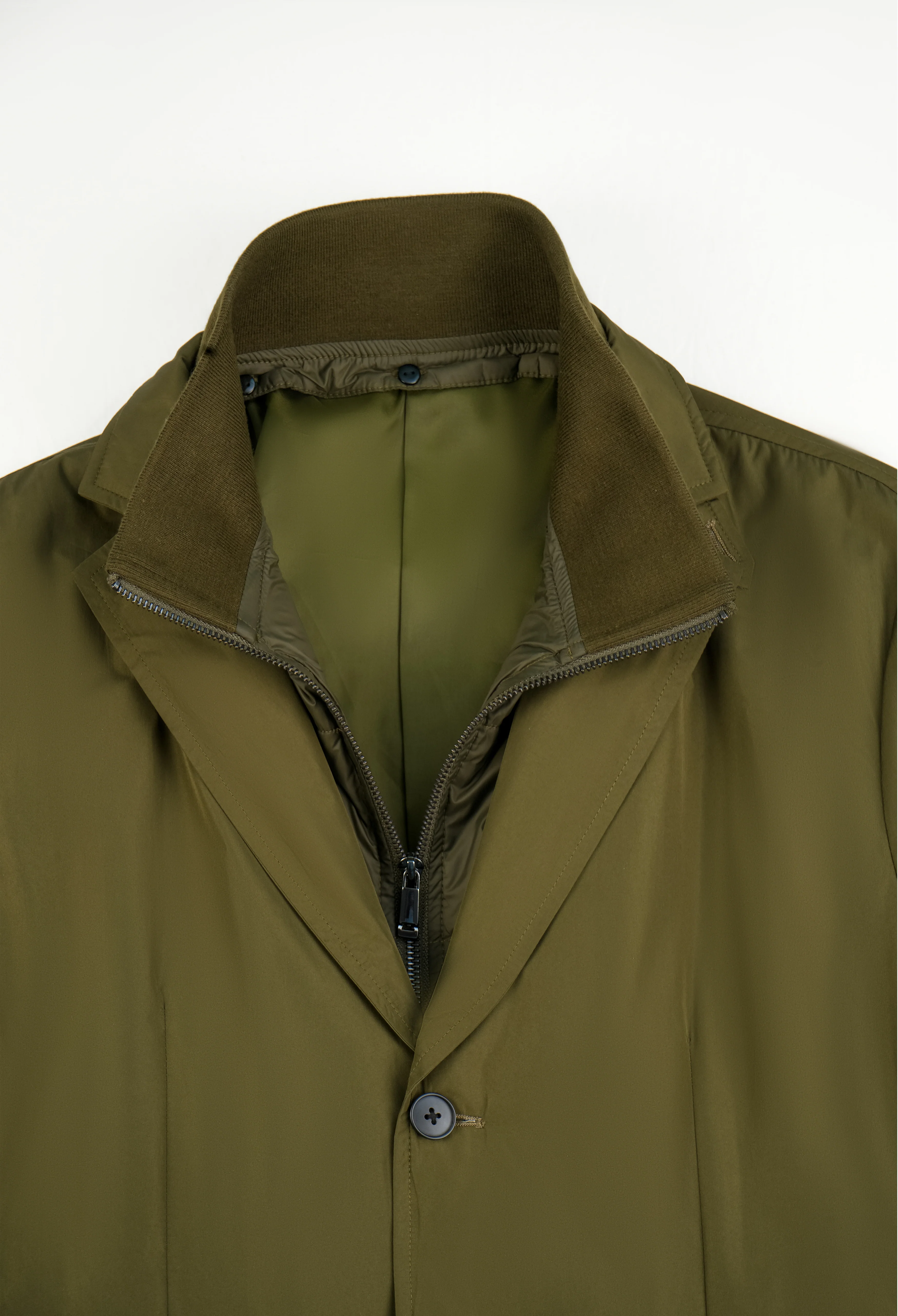 Olive Green Puffer Jacket - Image 3