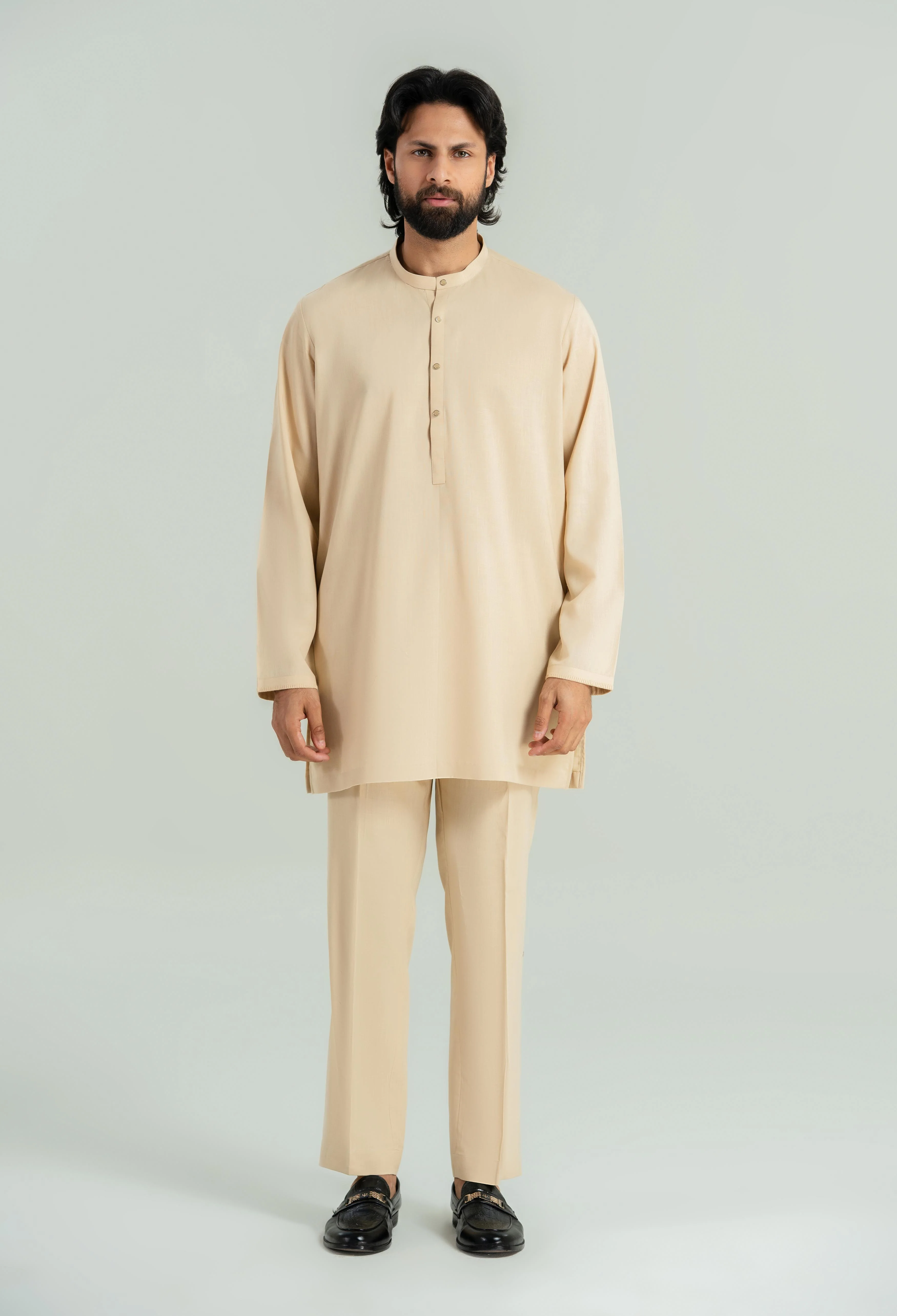 Parmesan Beige Tencel Linen Cord's Set - Image 8