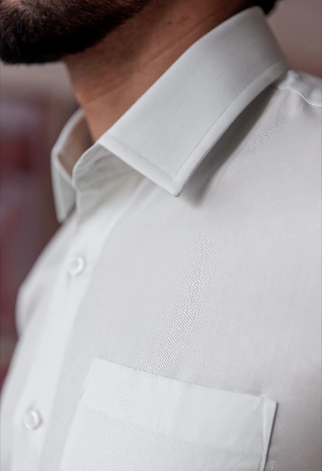 Pastel Green Plain Formal Shirt - Image 4