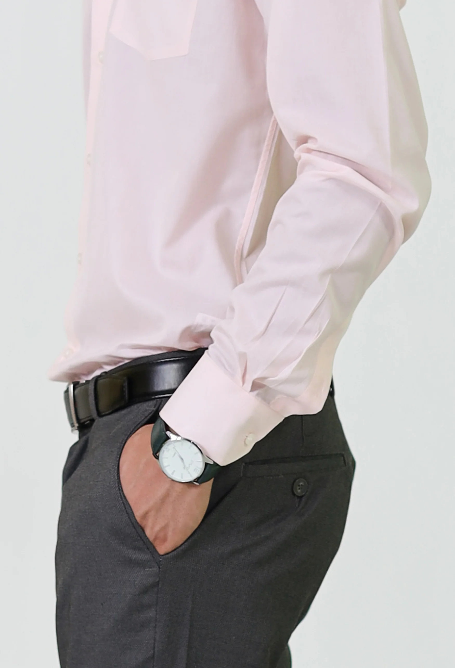 Pastel Pink Cotton Formal Shirt - Image 6