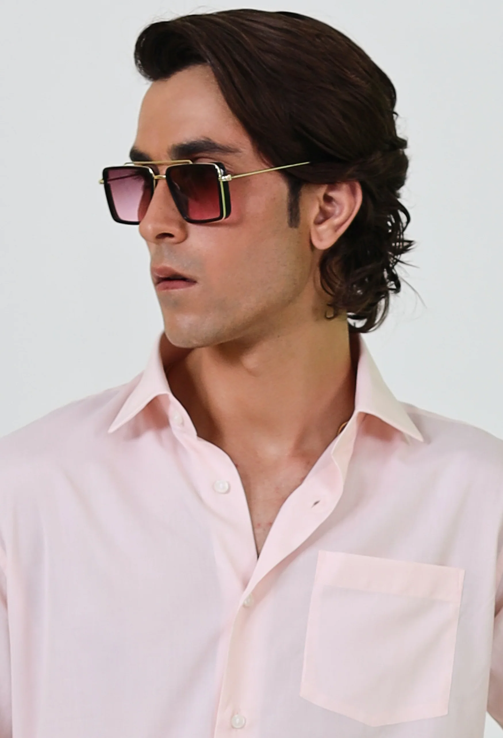 Pastel Pink Cotton Formal Shirt - Image 7
