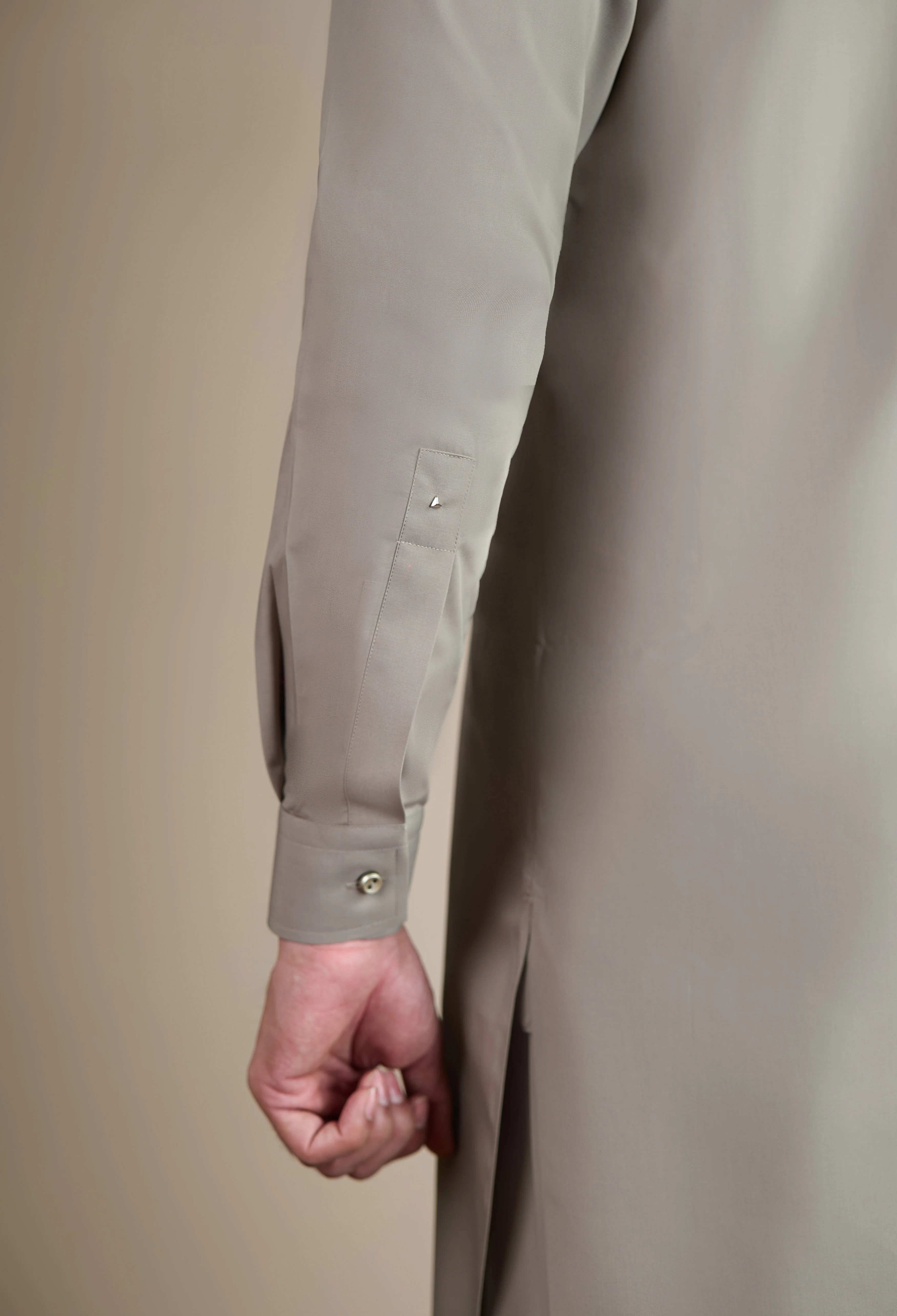 Pebble Beige Detailing Kameez Shalwar - Image 4