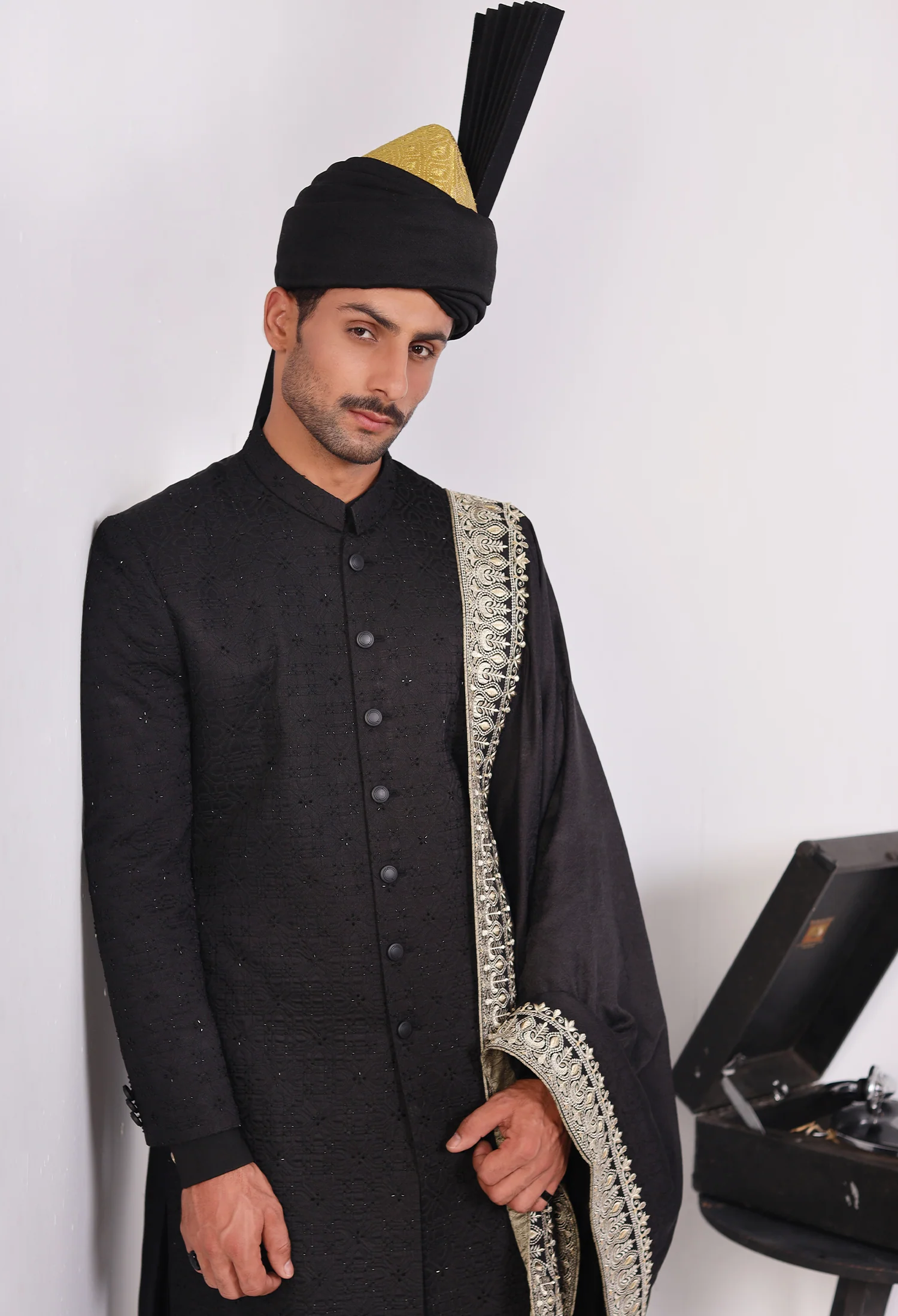 Raisin Black Sherwani (Sher-000444) - Image 2