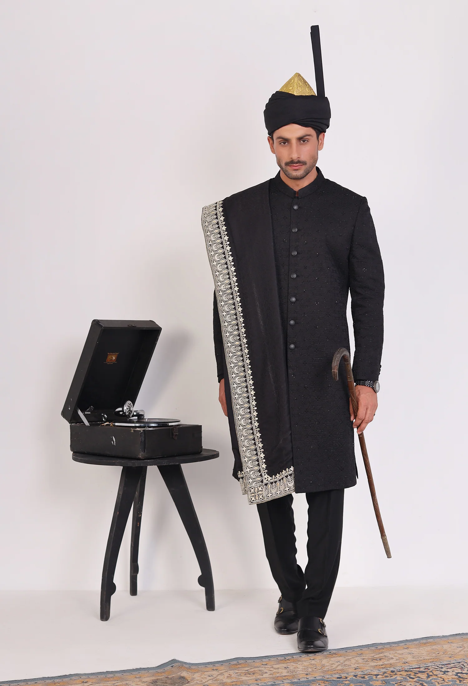 Raisin Black Sherwani (Sher-000444) - Image 4