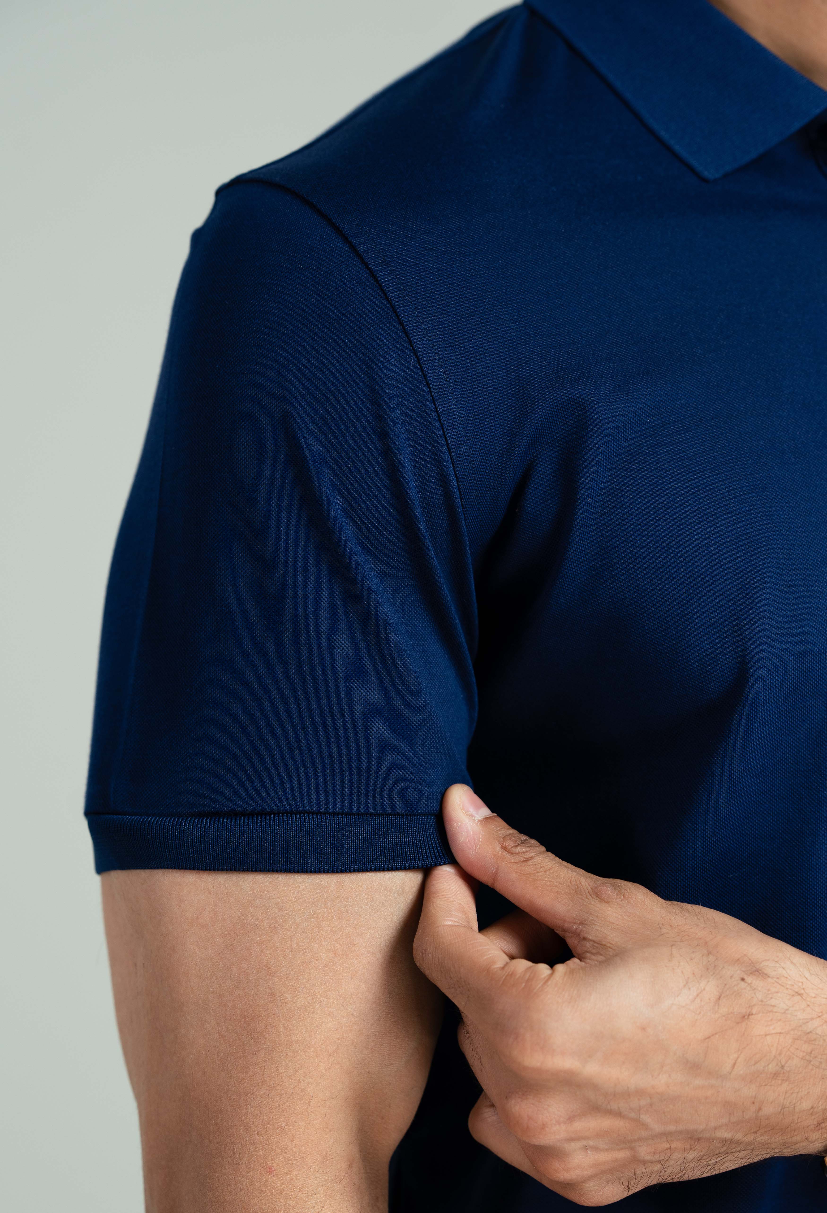 Royal Blue Basic Polo - Image 4