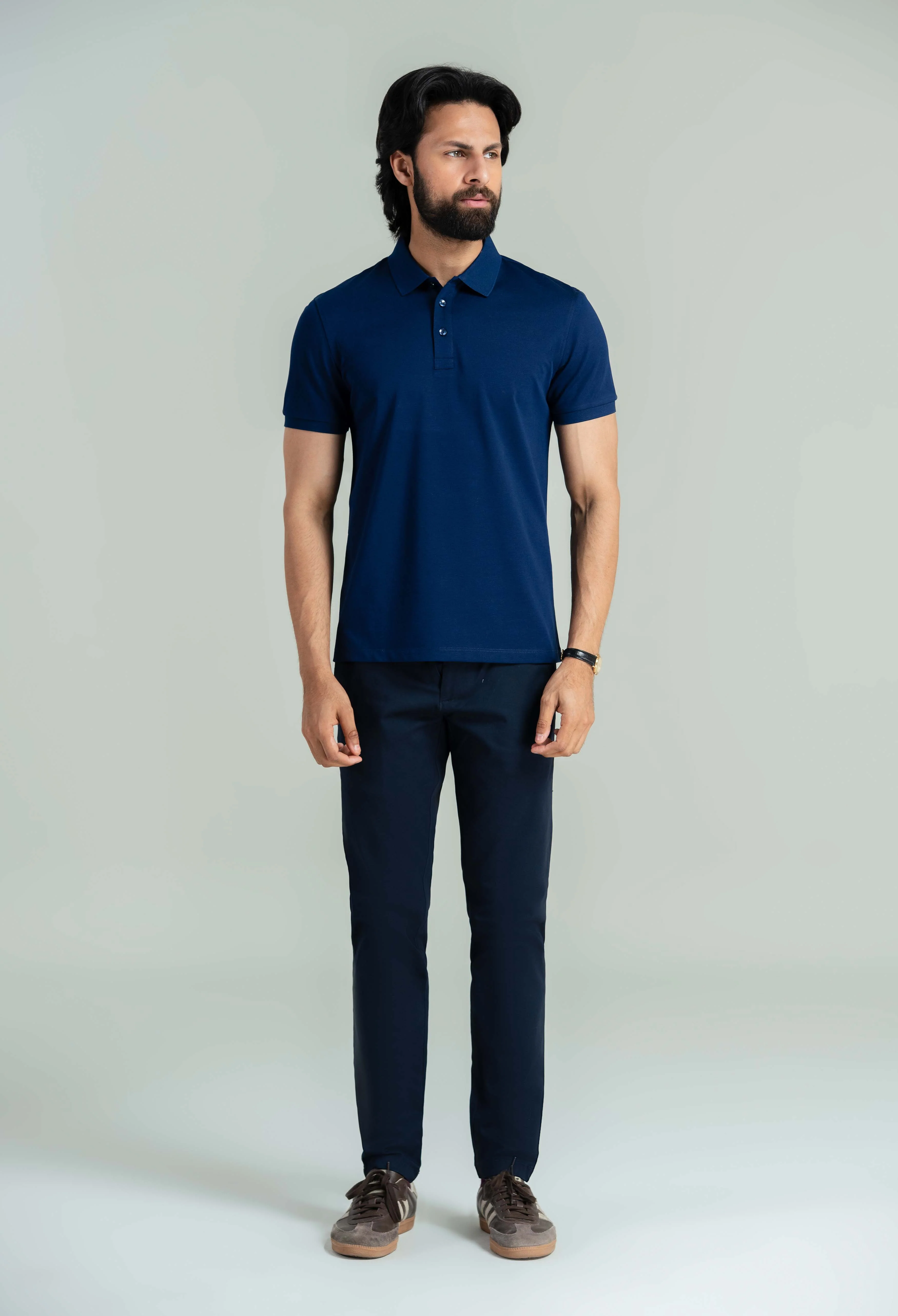 Royal Blue Basic Polo - Image 5