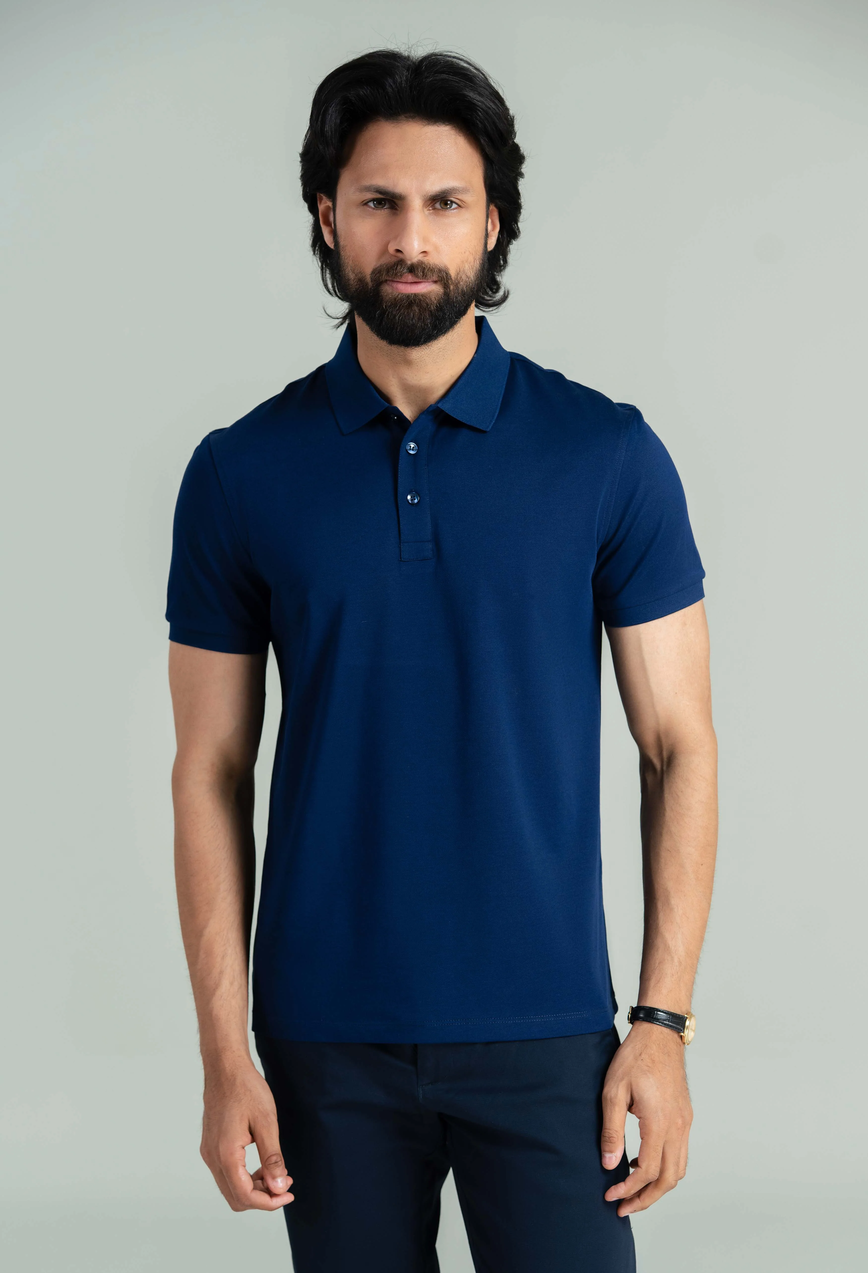 Royal Blue Basic Polo - Image 8