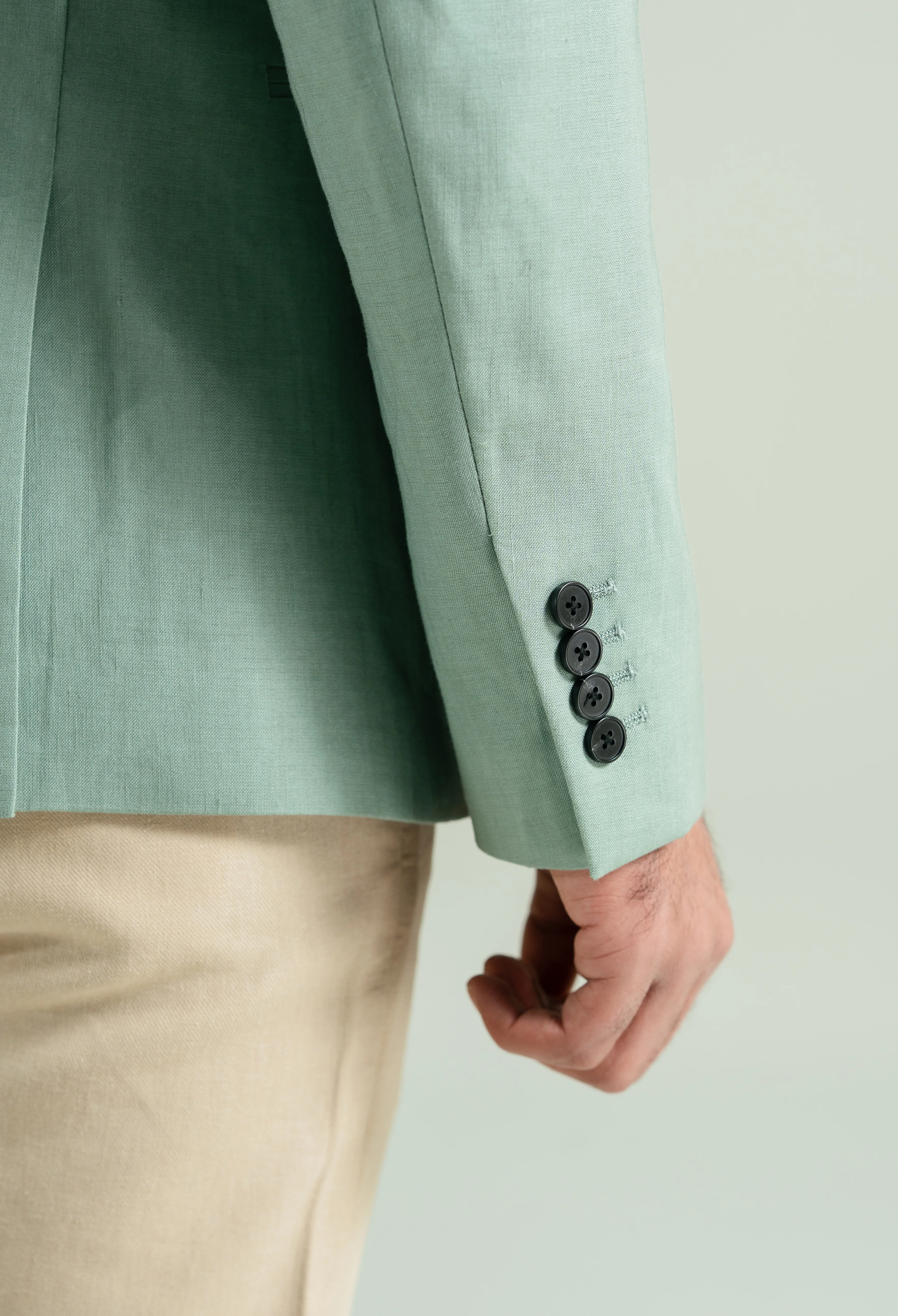 Sage Green Linen Twill Blazer - Image 4