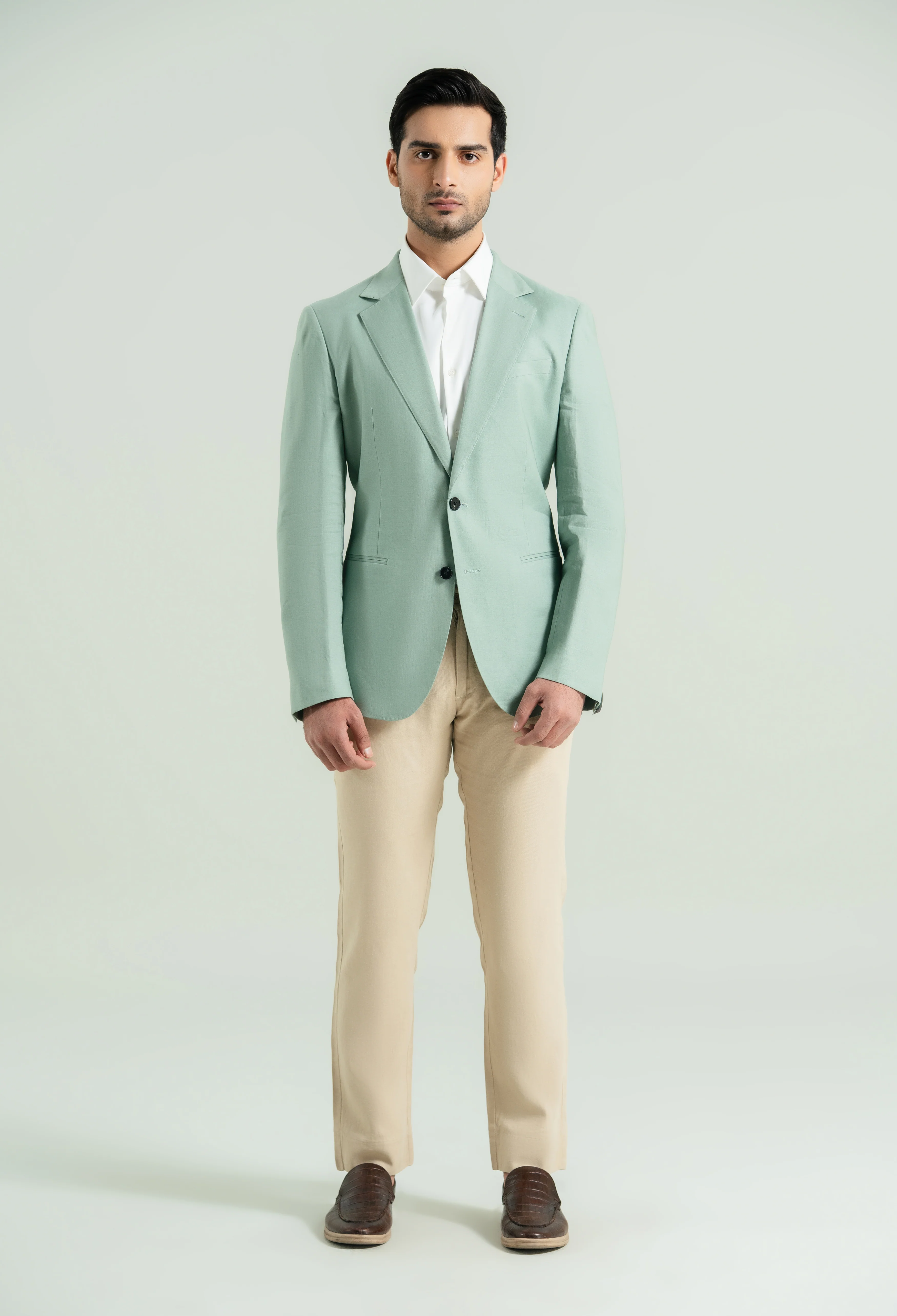 Sage Green Linen Twill Blazer - Image 5