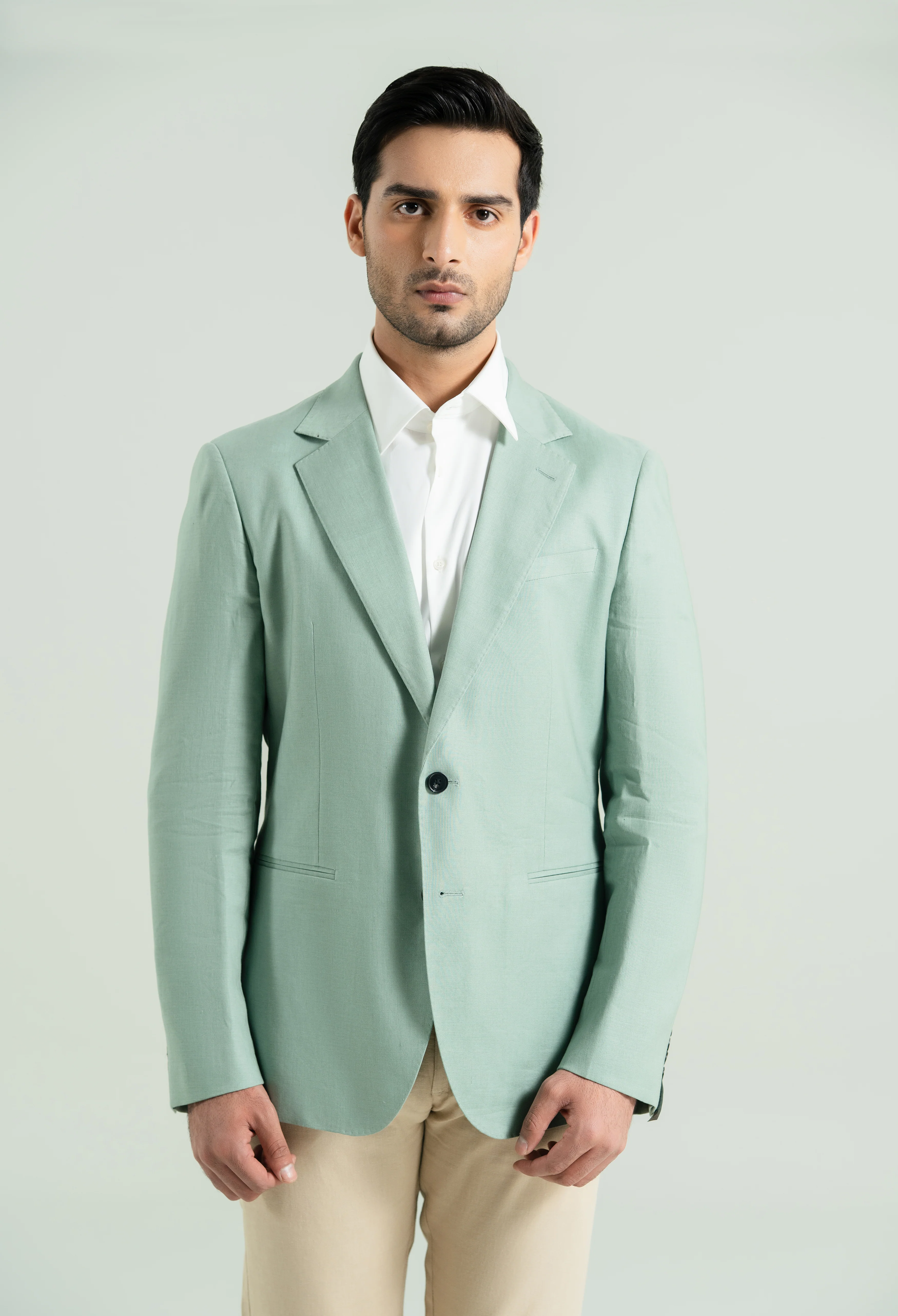 Sage Green Linen Twill Blazer - Image 7