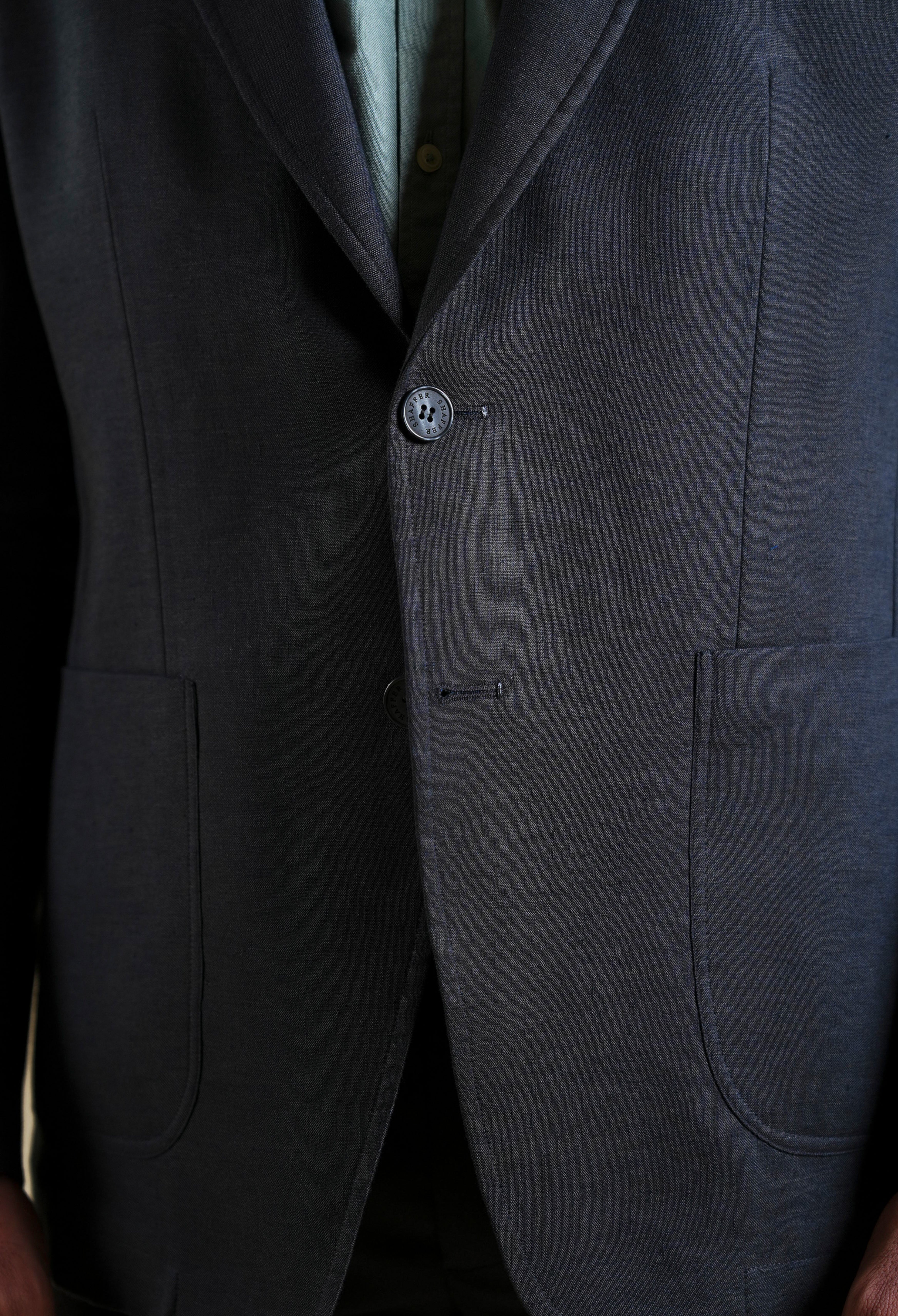 Shadow Grey Linen Jacket - Image 3