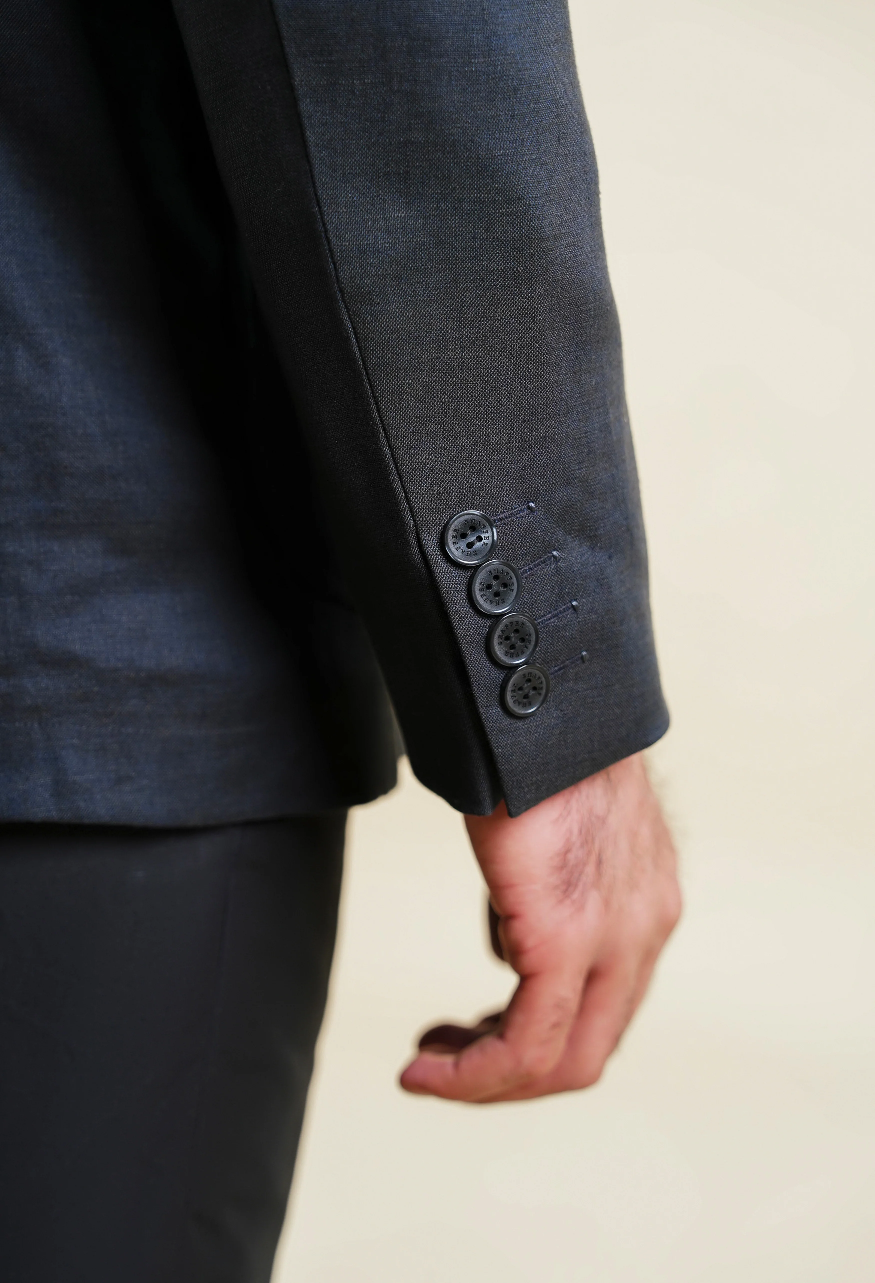 Shadow Grey Linen Jacket - Image 4