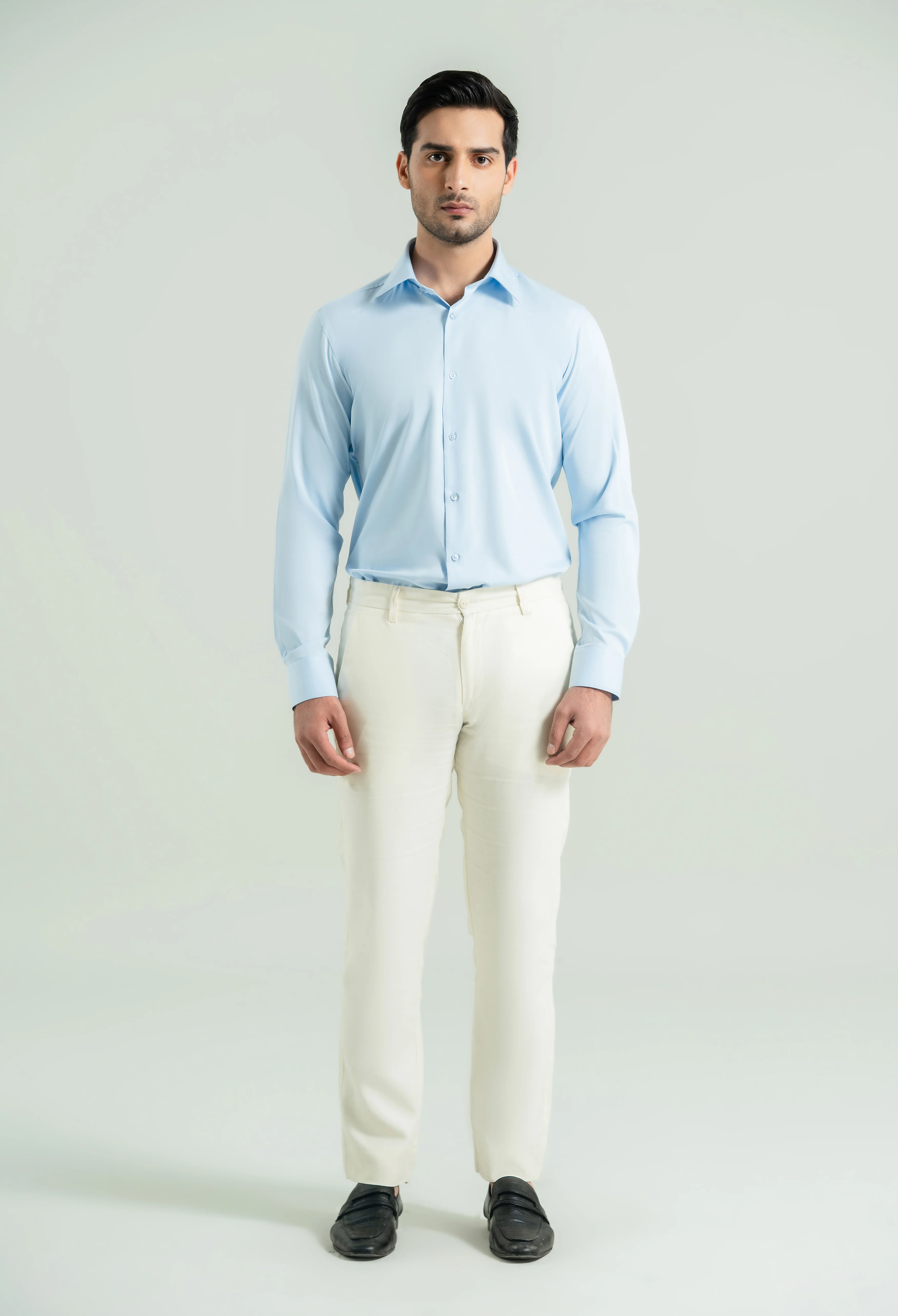 Sky Blue Semi Formal Shirt - Image 4