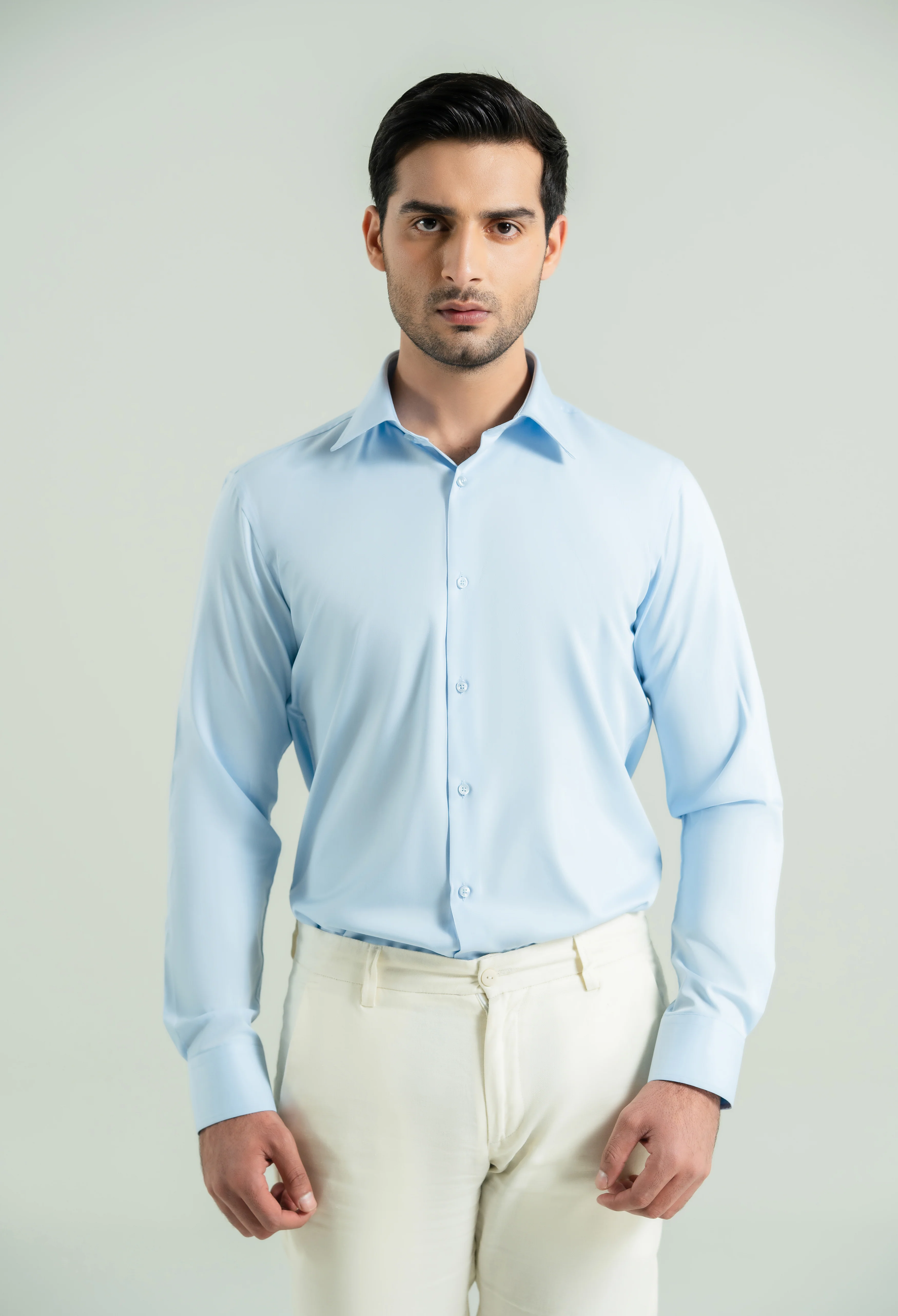 Sky Blue Semi Formal Shirt - Image 6